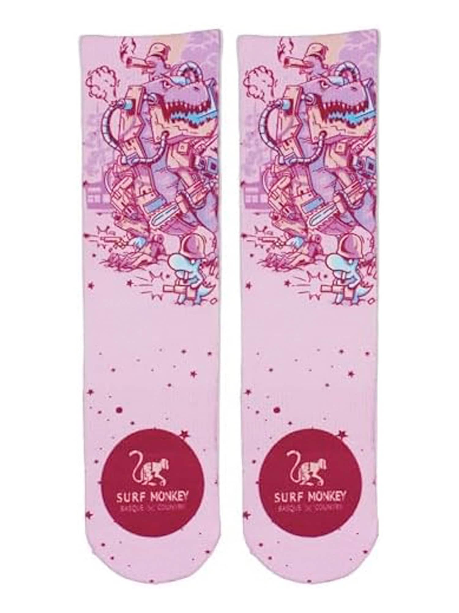 Surf Monkey Calcetines deportivos mezcla de colores / rosa oscuro