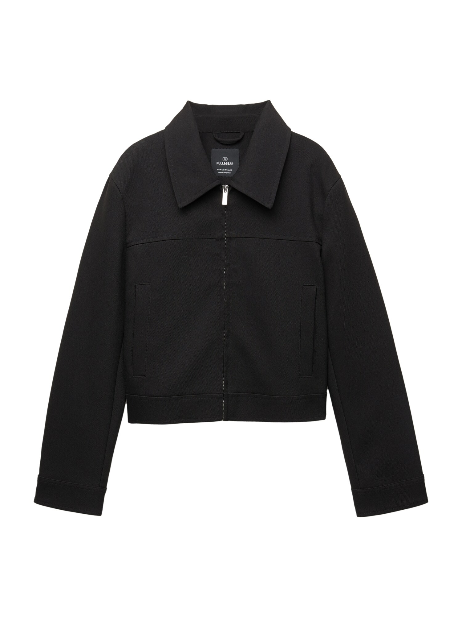 Pull&Bear Geacă de primăvară-toamnă  negru