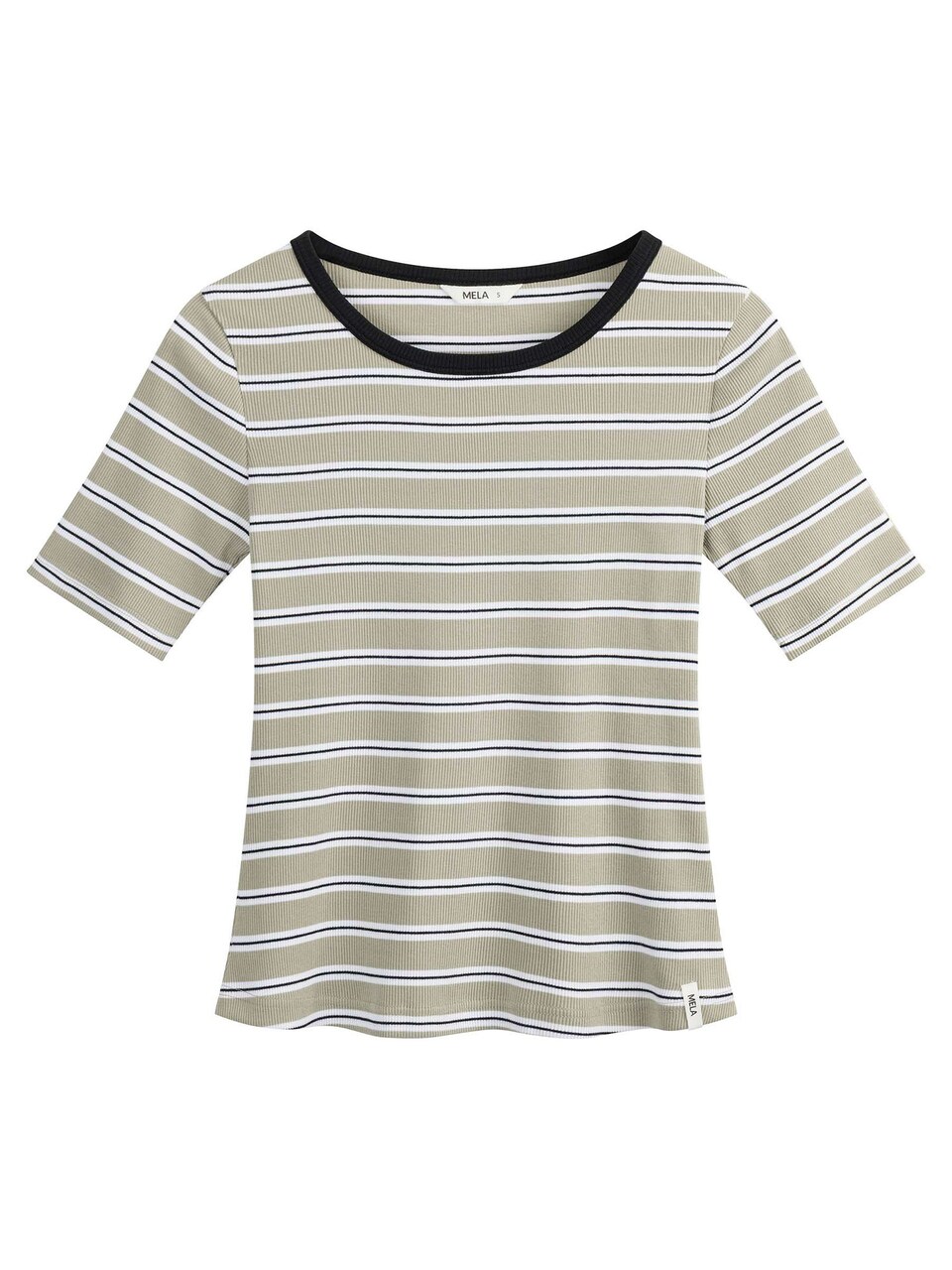 T-shirt 'Jasleen' ljusgrön / svart