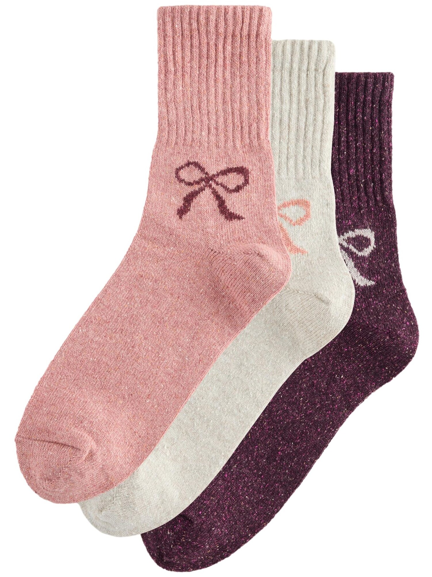 Next Șosete  roz pal / roșu bordeaux / alb natural