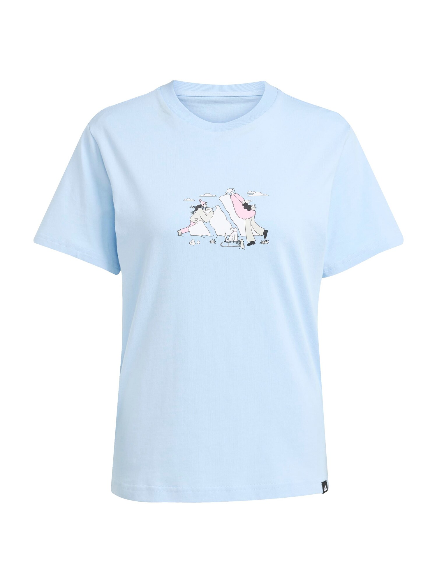 ADIDAS SPORTSWEAR Tricou funcțional  albastru deschis / rosé / negru / alb