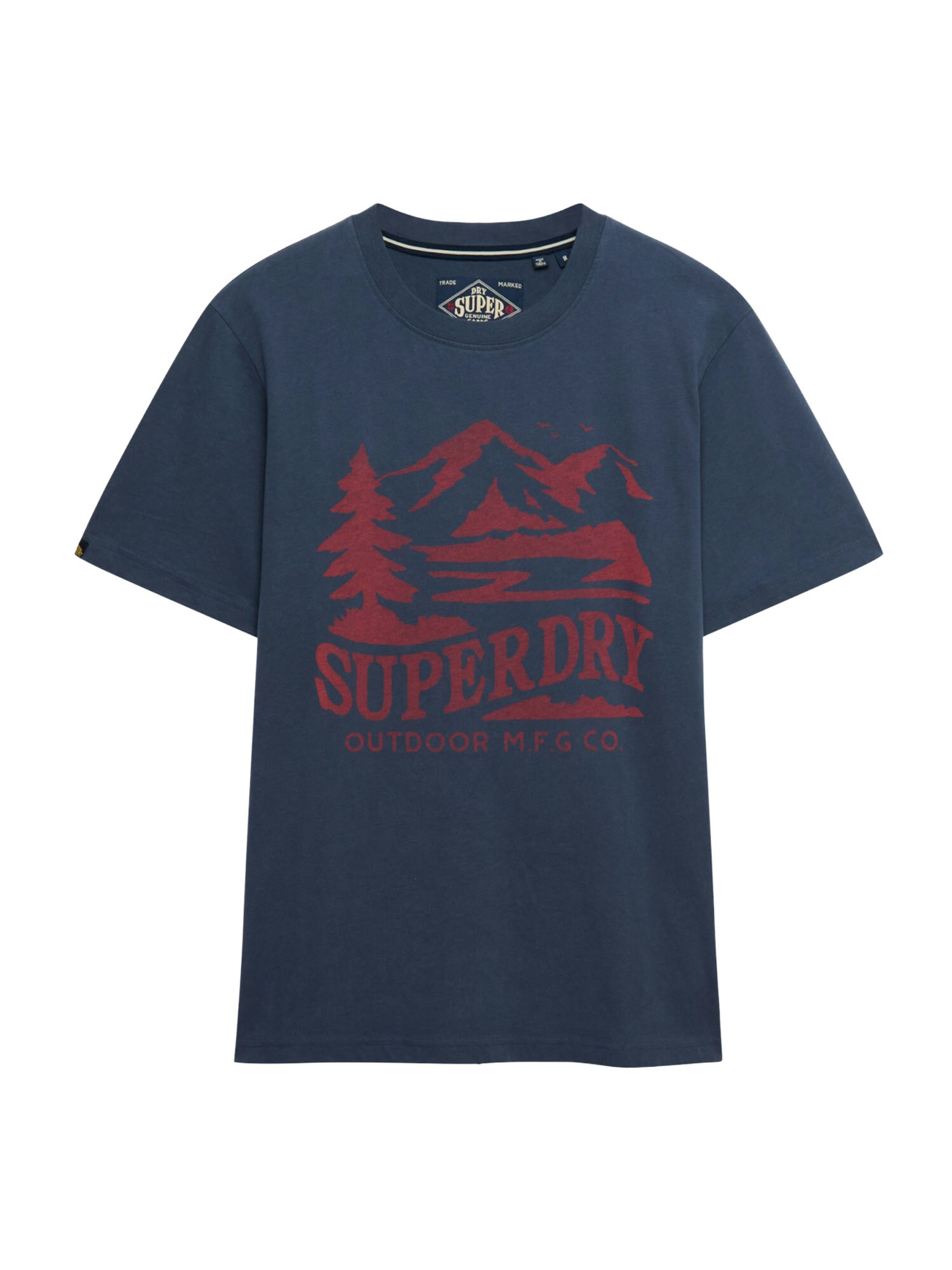 Superdry & Co Tricou 'Retro Outdoor'  bleumarin / roșu vin