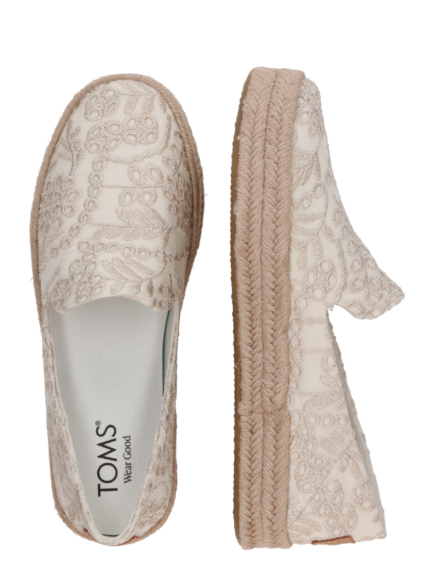 TOMS Espadrilles  világos bézs / fehér termék 2. képe