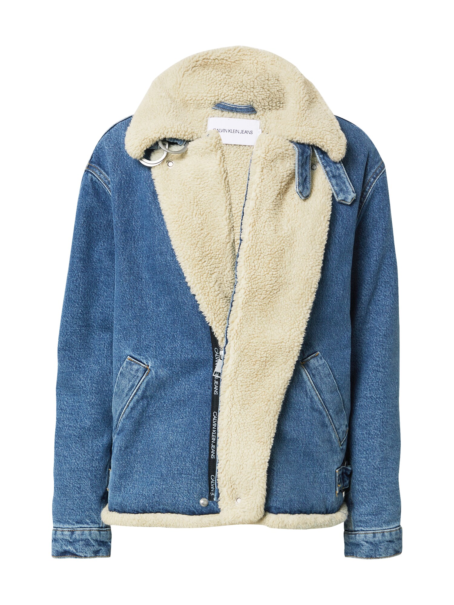 Calvin Klein Jeans Demisezoninė striukė 'Sherpa'  tamsiai (džinso) mėlyna