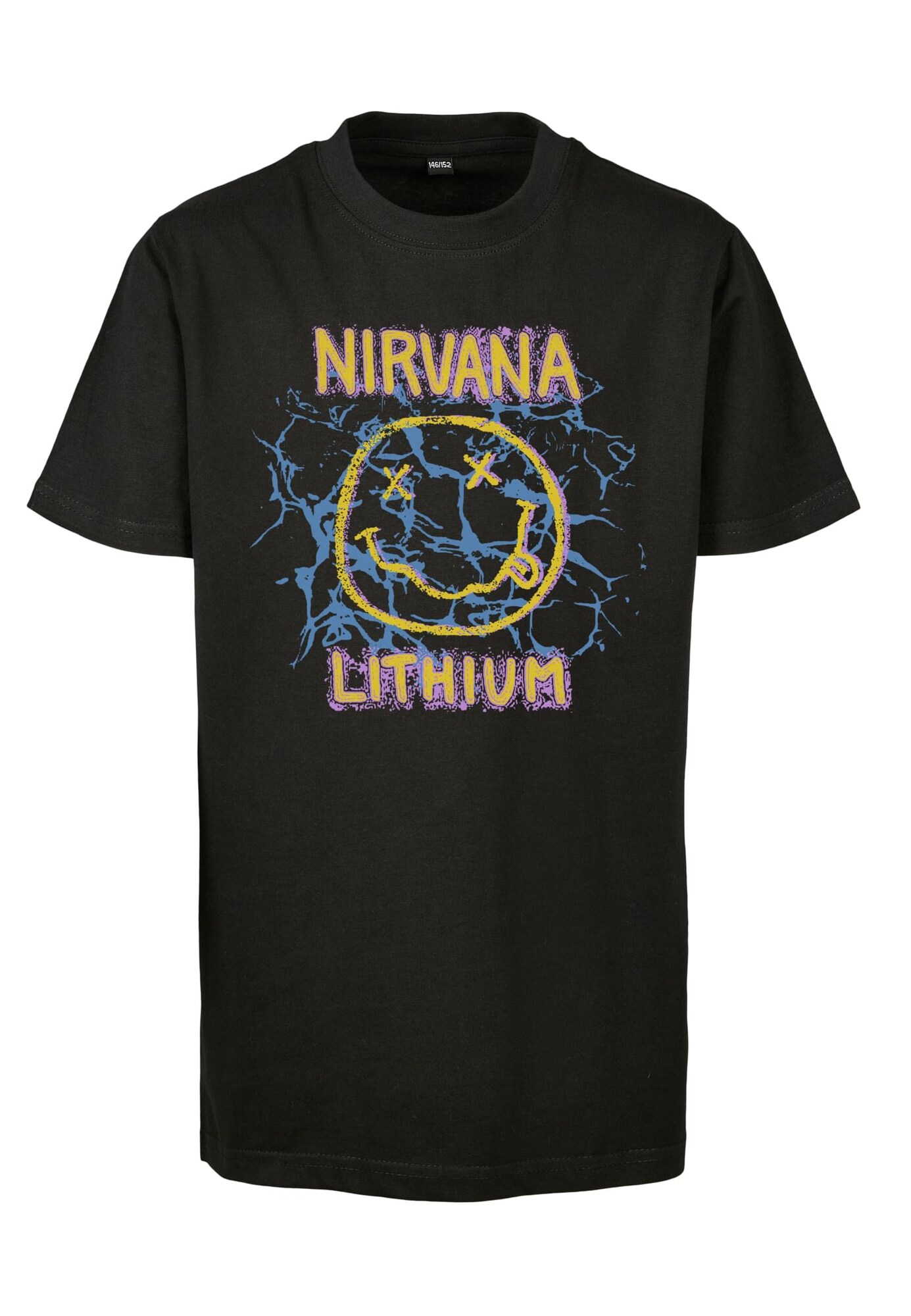 Mister Tee Kids Marškinėliai 'Nirvana Lithium Tee' mėlyna / geltona / juoda