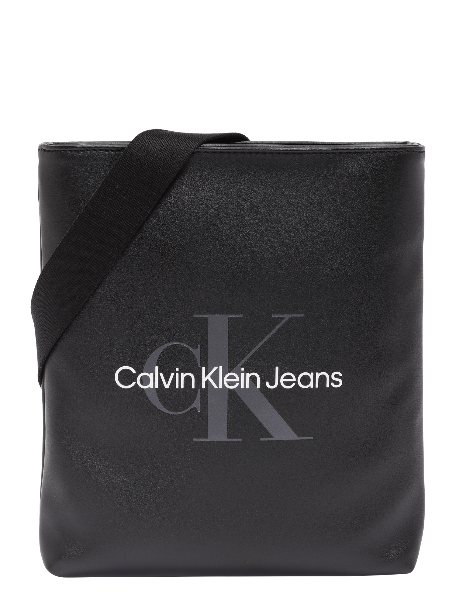 Calvin Klein Jeans Чанта за през рамо тип преметка  сиво / черно / бяло