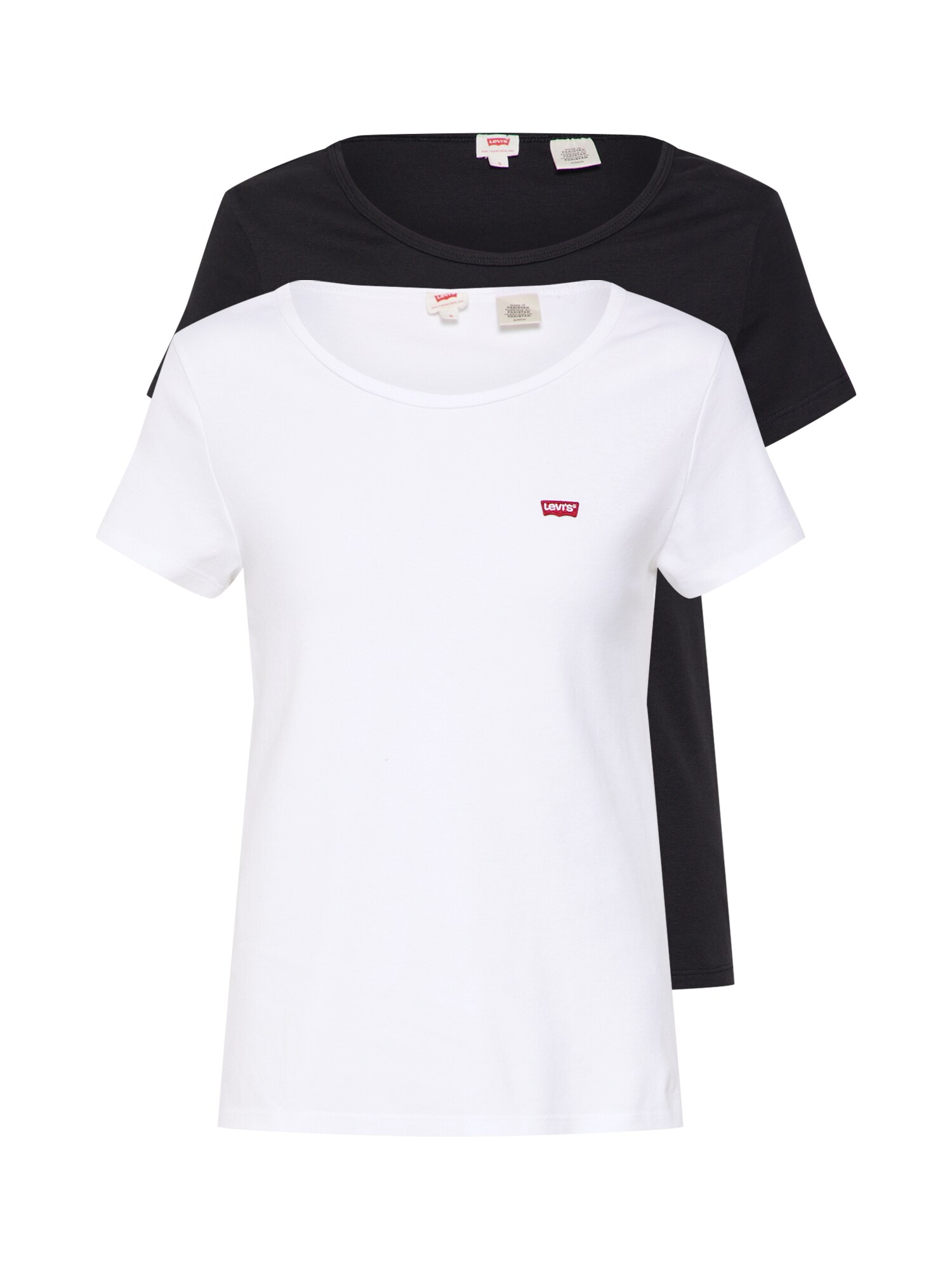 LEVIS ® Tricou 2 Pack Crewneck Tee  negru / alb