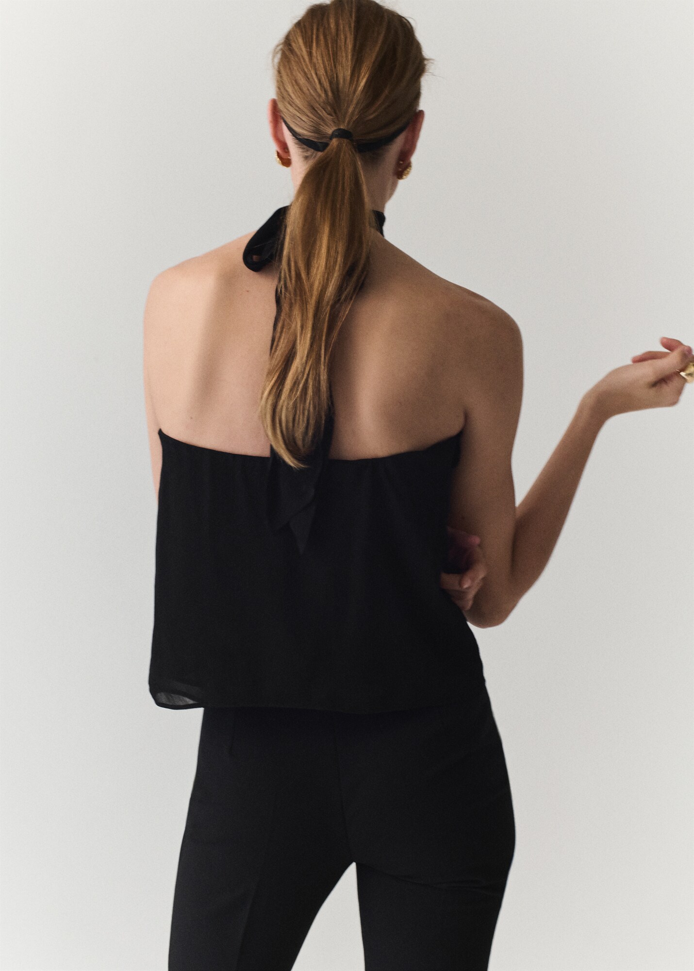 MANGO Top 'LINDSAY'  čierna (obrázok 3)