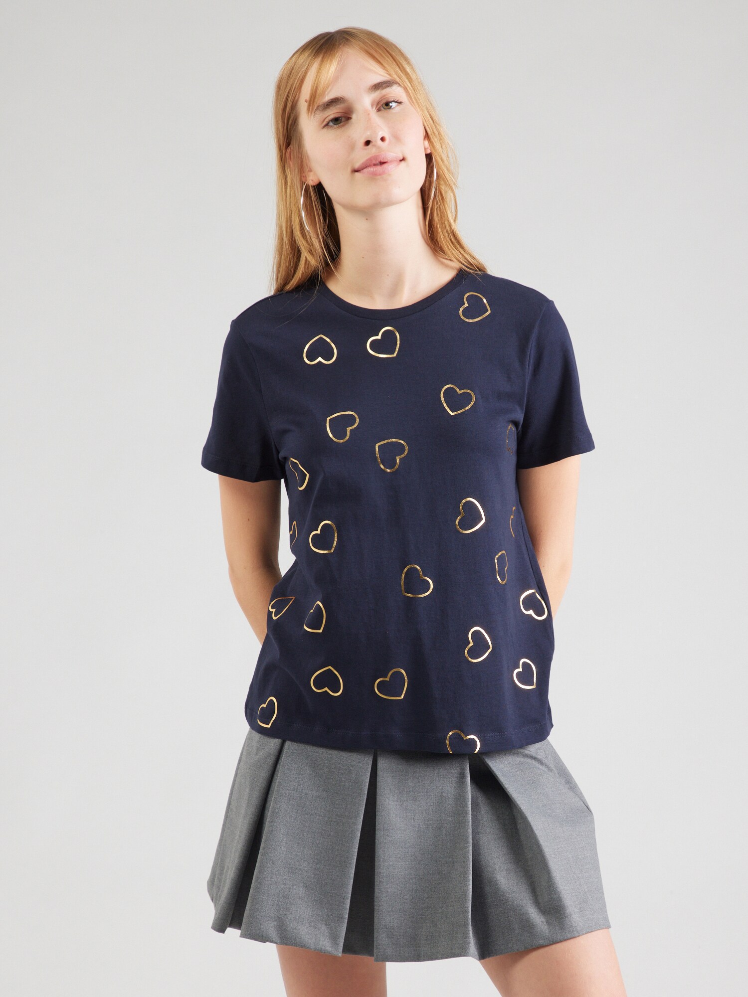 VERO MODA Póló  éjkék / arany termék 2. képe