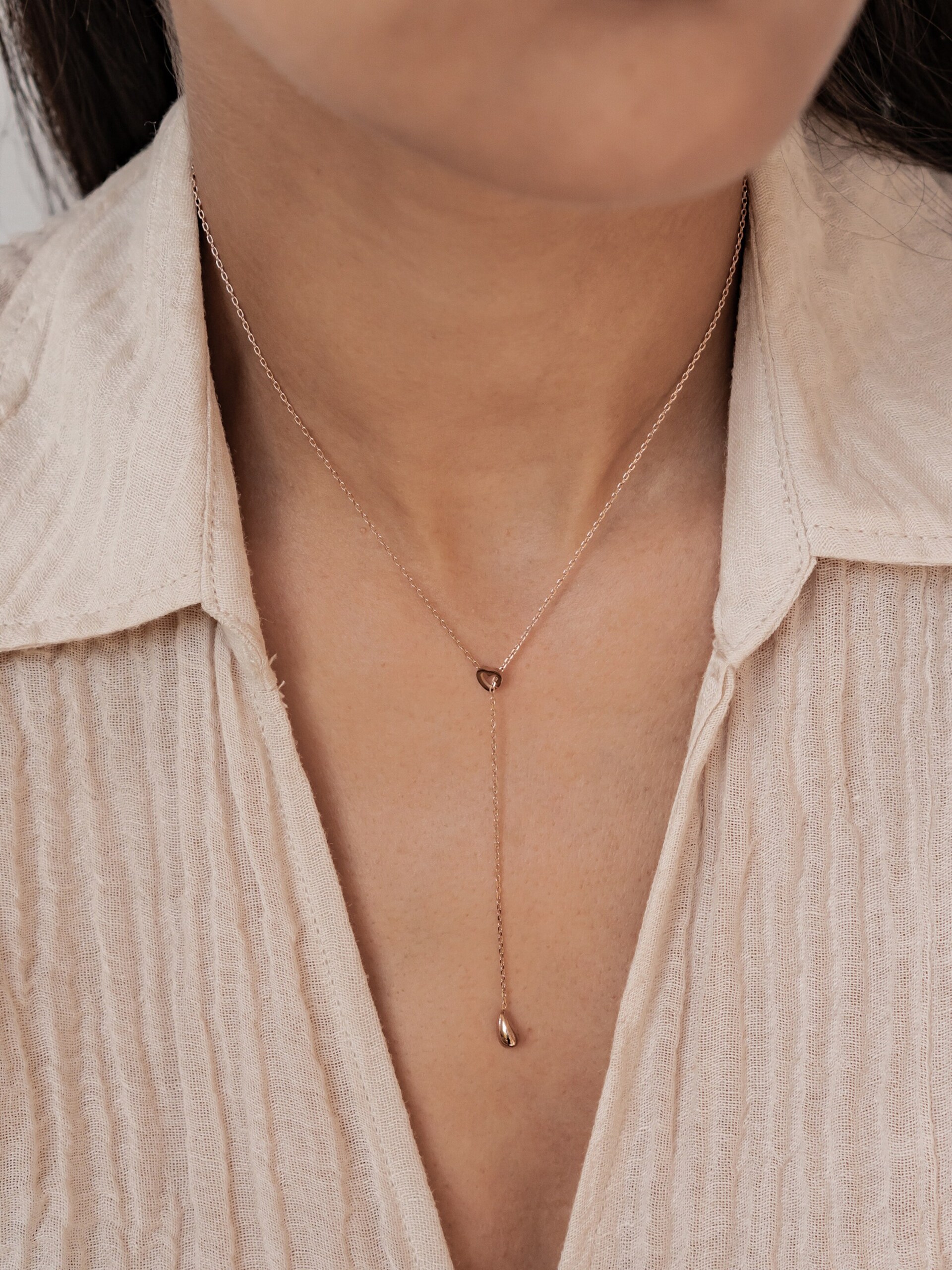 Hey Happiness Halsband 'Heart Lariat' dam