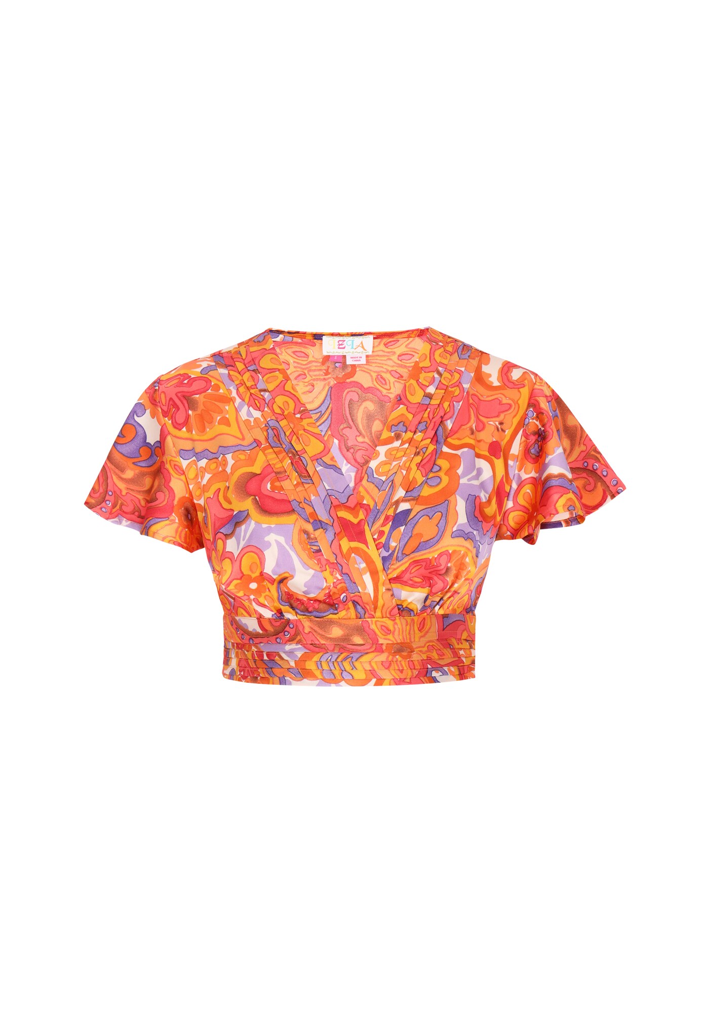 IZIA Blusa  azul violaceo / naranja / rojo / blanco