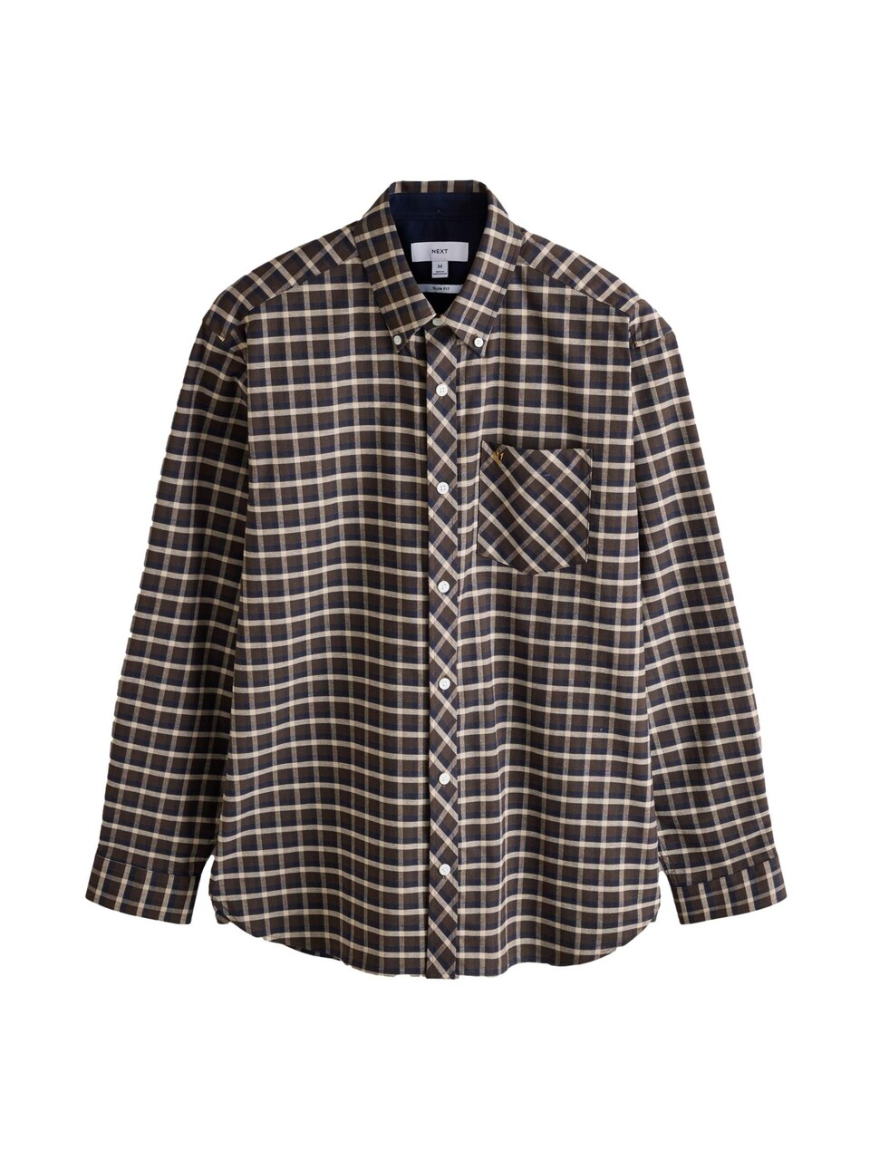 Skjorta beige / marinblå