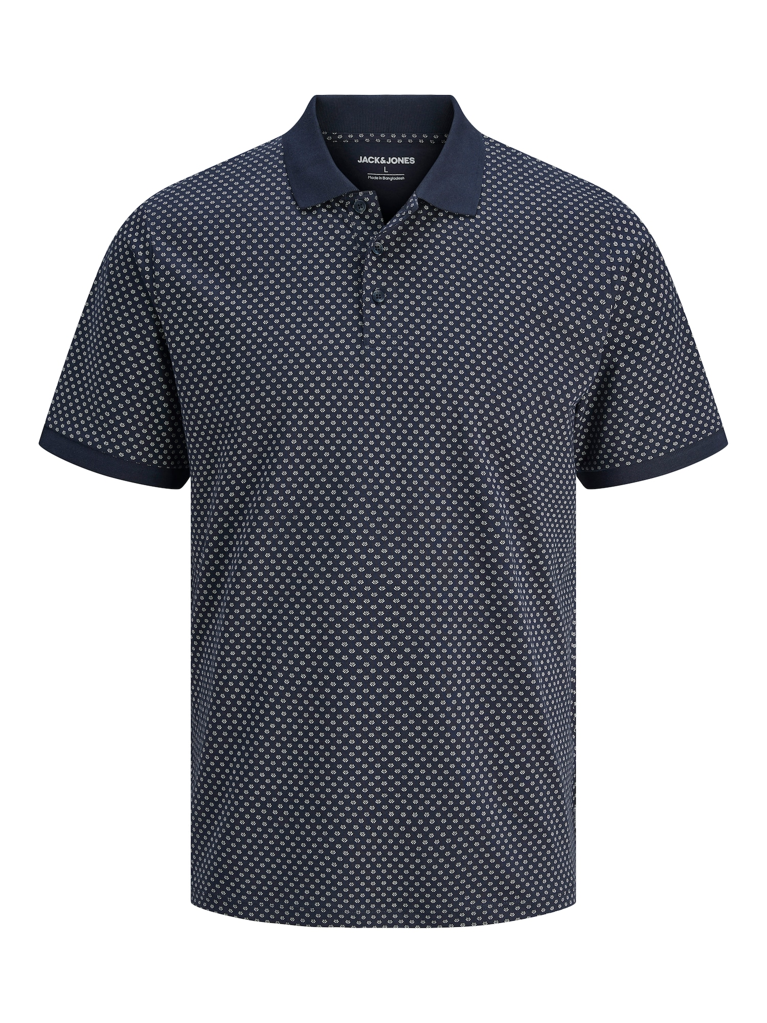 JACK & JONES Póló 'JJMATHEO'  tengerészkék / fehér akciós termékkép 1