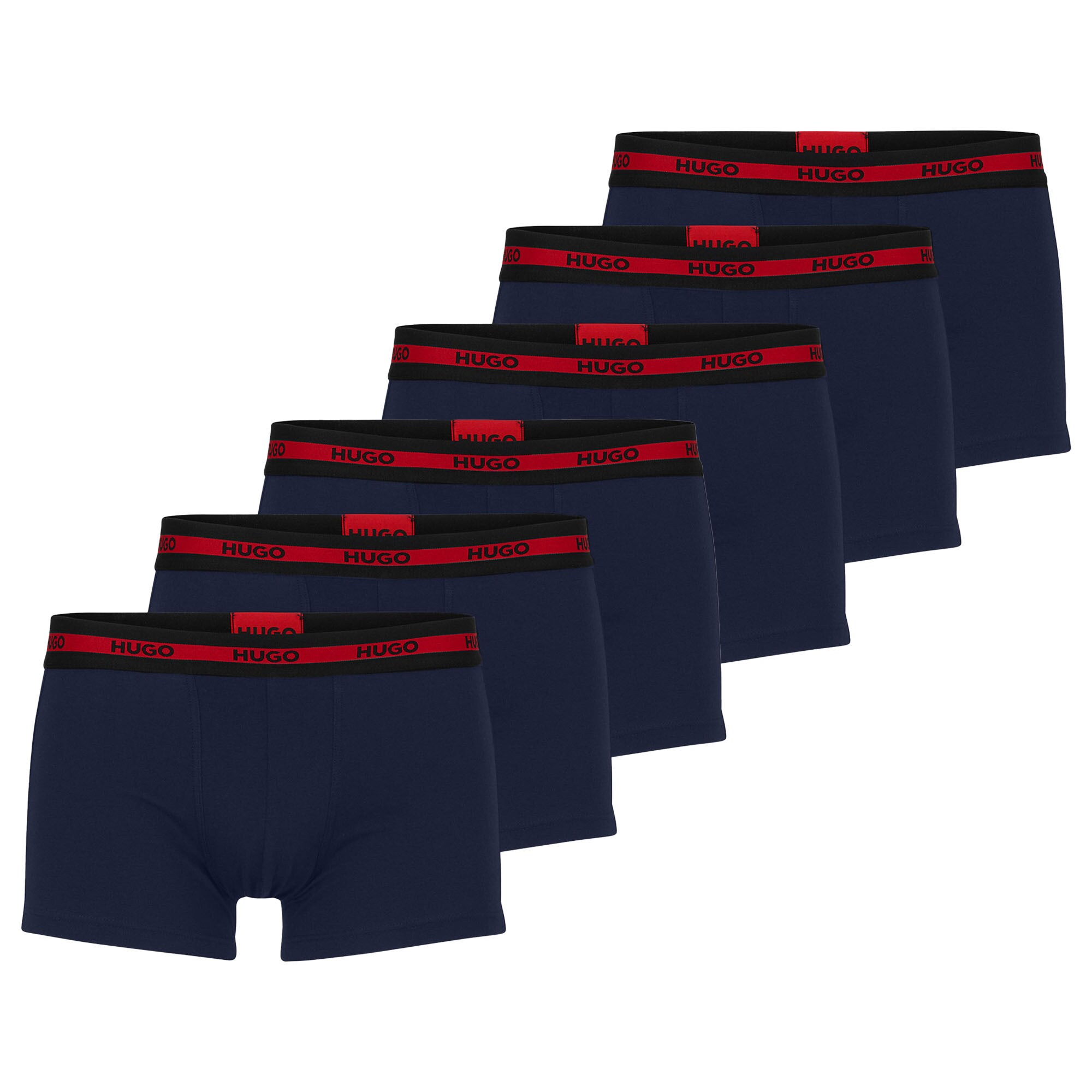 HUGO Calzoncillo boxer  marino / rojo / negro