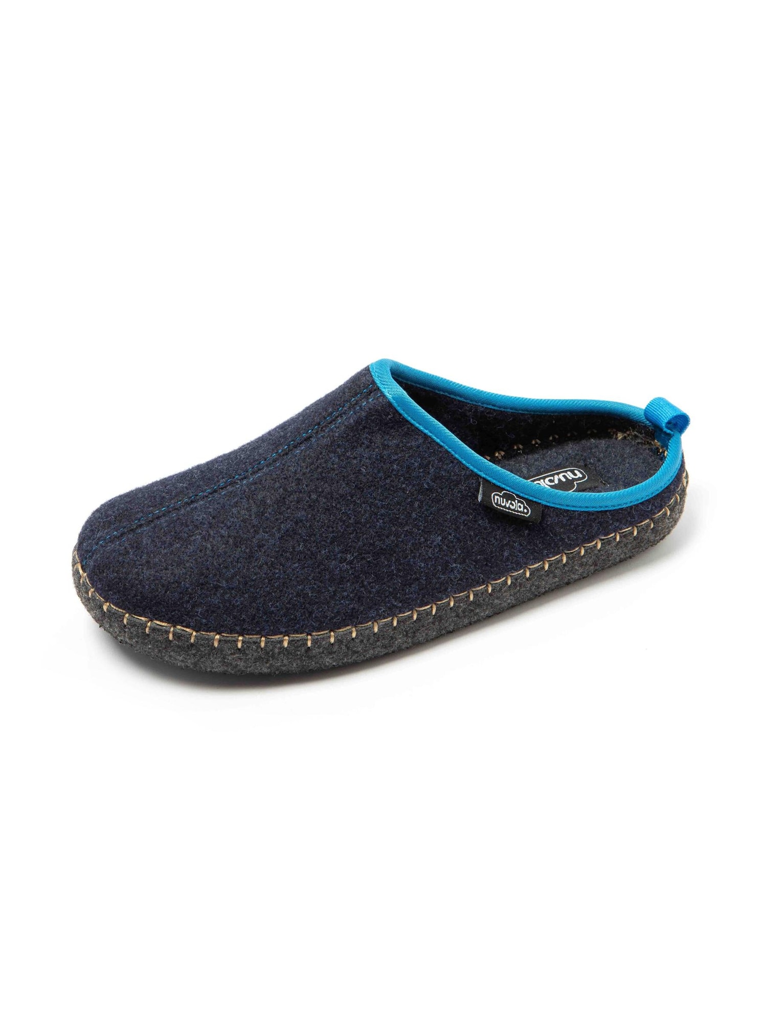 Nuvola. Zapatillas de casa 'Zueco Rim' azul oscuro