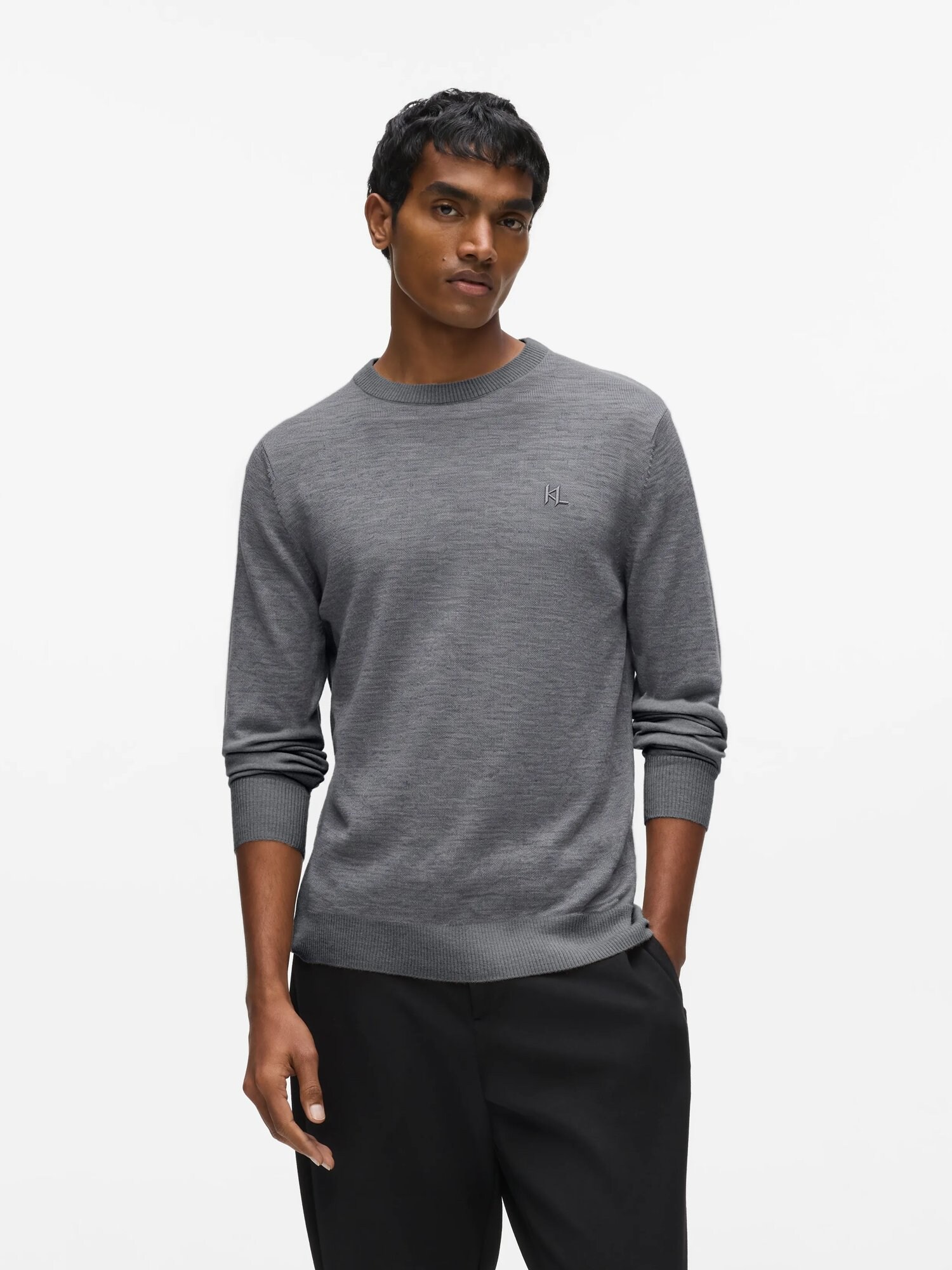 Karl Lagerfeld Jersey gris oscuro – imagen 4