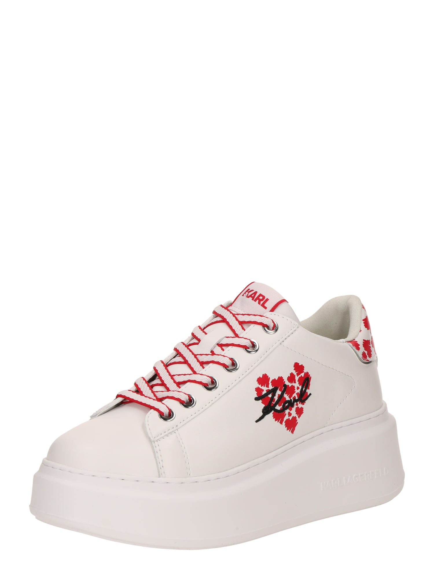 Karl Lagerfeld Sneaker low  roșu intens / negru / alb