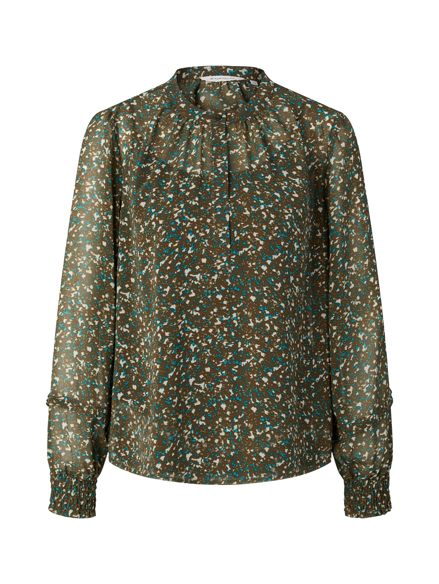 Жени > Дрехи > Големи размери > Блузи и туники > Блузи TOM TAILOR Блуза  каки / маслина / нефритено зелено / бяло