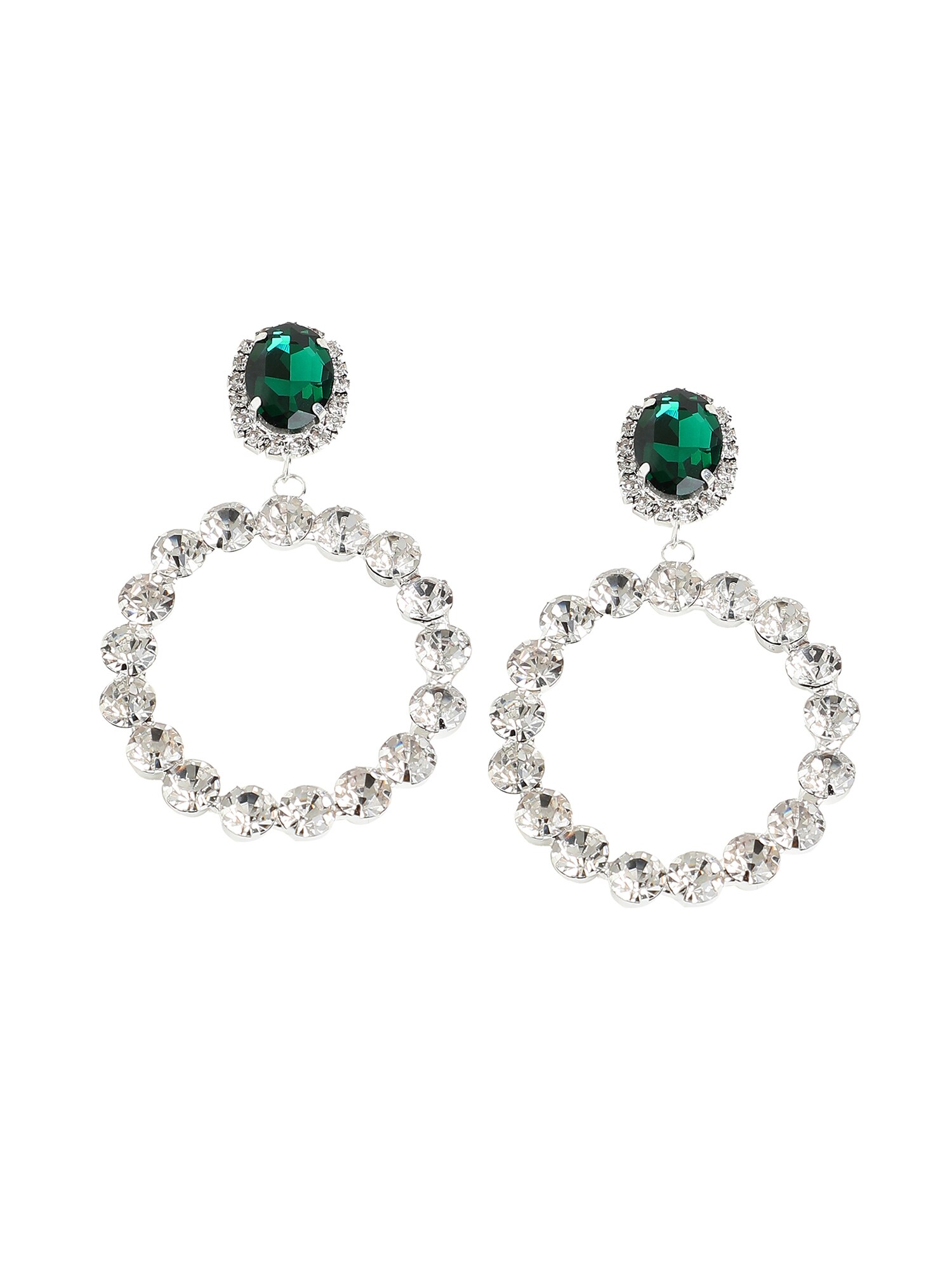 SOHI Cercei  Chanda   verde / argintiu