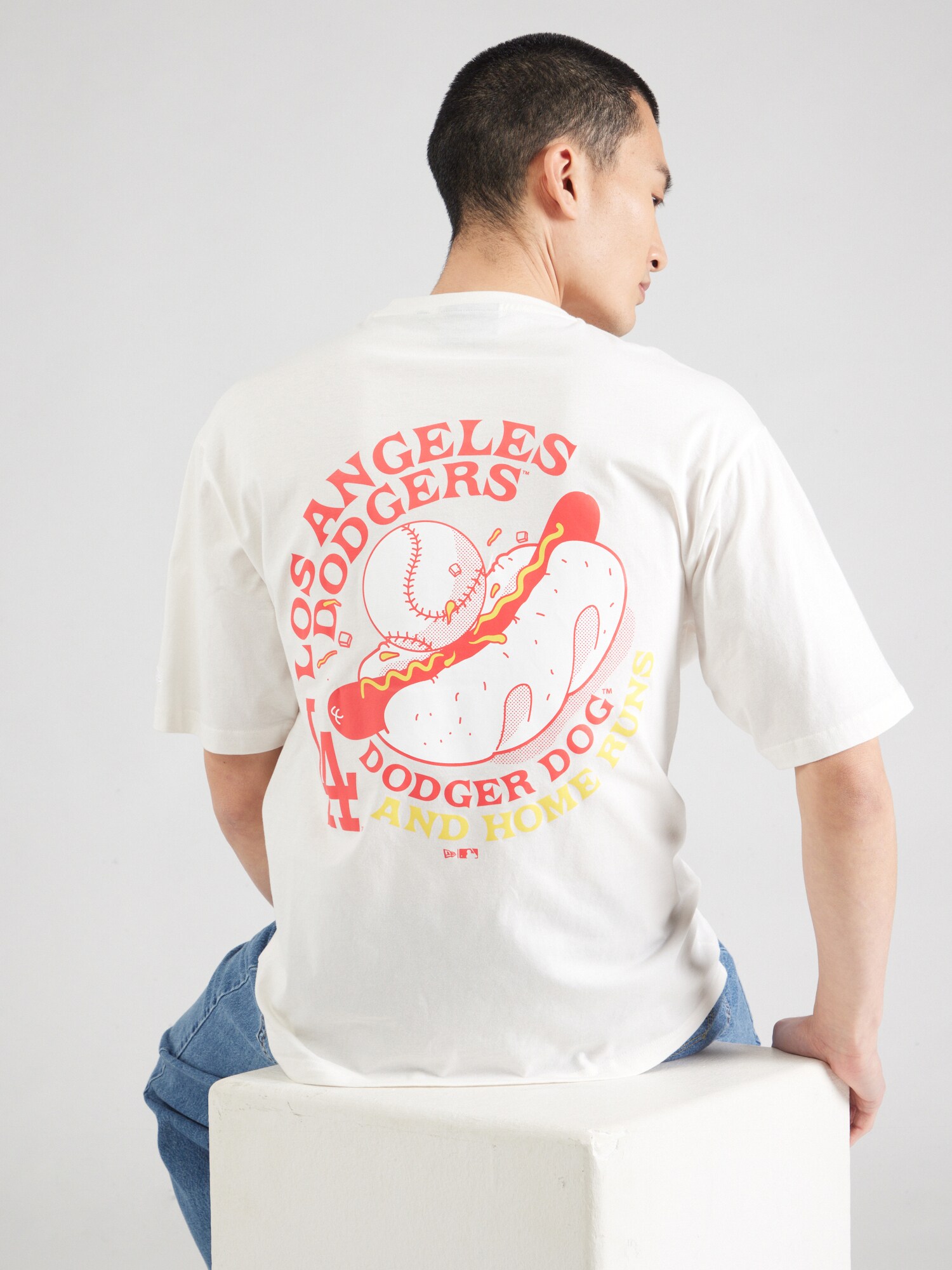 NEW ERA Póló 'MLB FOOD'  sárga / vérvörös / fehér termék 2. képe