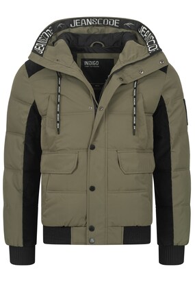 INDICODE JEANS Winterjas Groen / Zwart