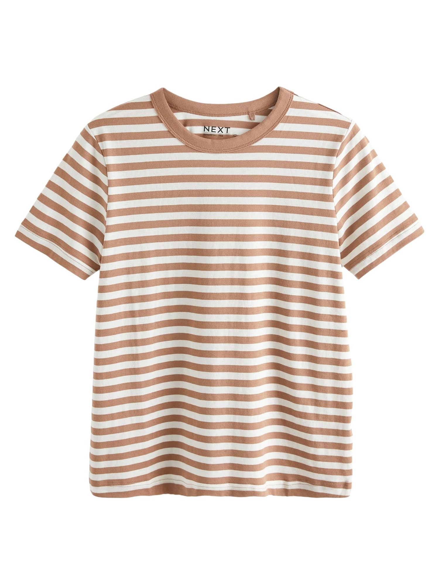 Next Tricou  bej / alb
