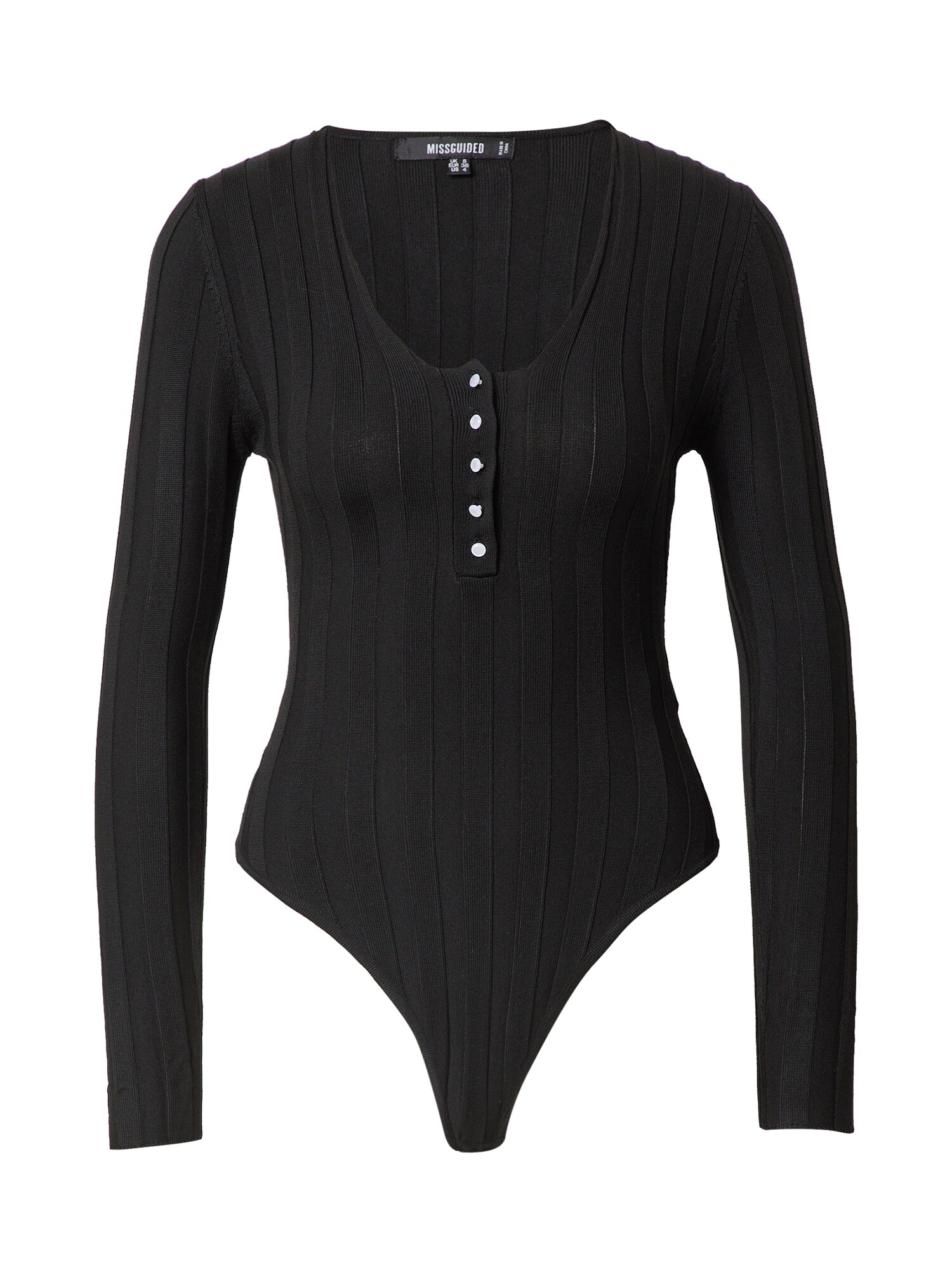 Missguided Košeľové body  čierna