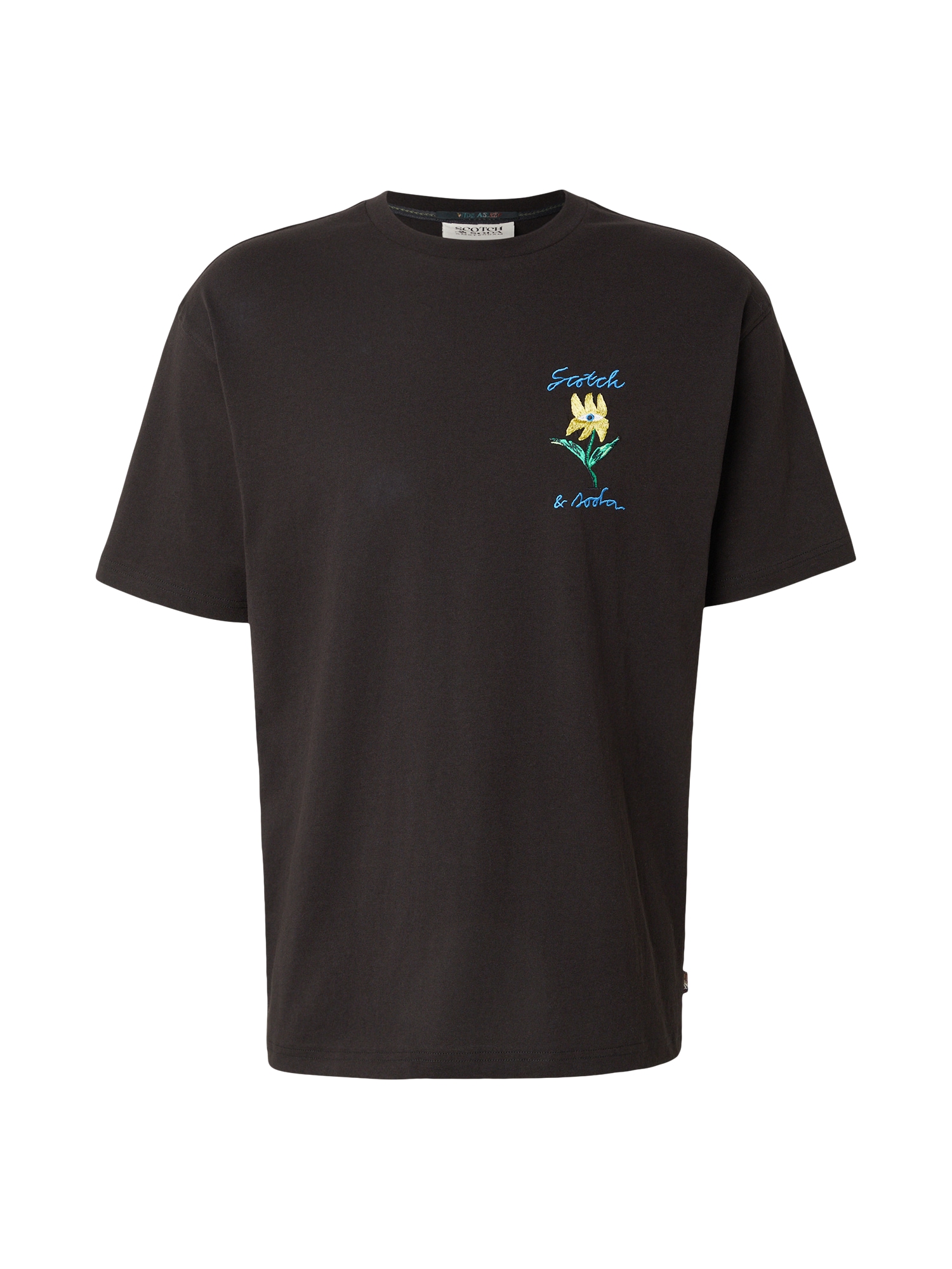 SCOTCH & SODA Tricou albastru deschis / galben / negru / alb