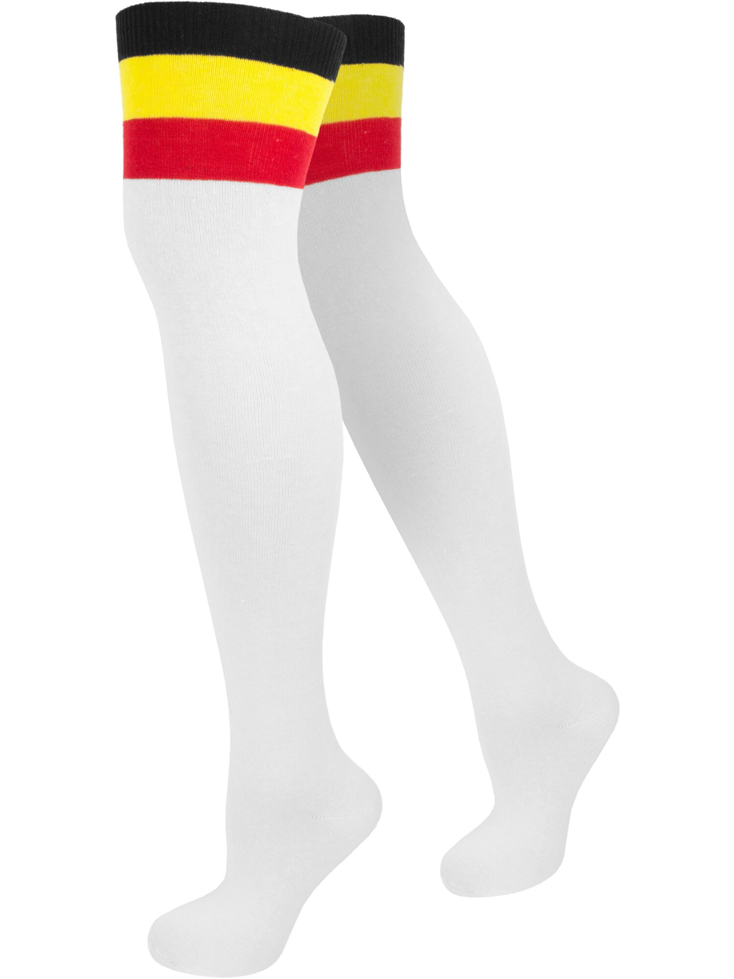 normani Calcetines sobre la rodilla amarillo / rojo / negro / blanco
