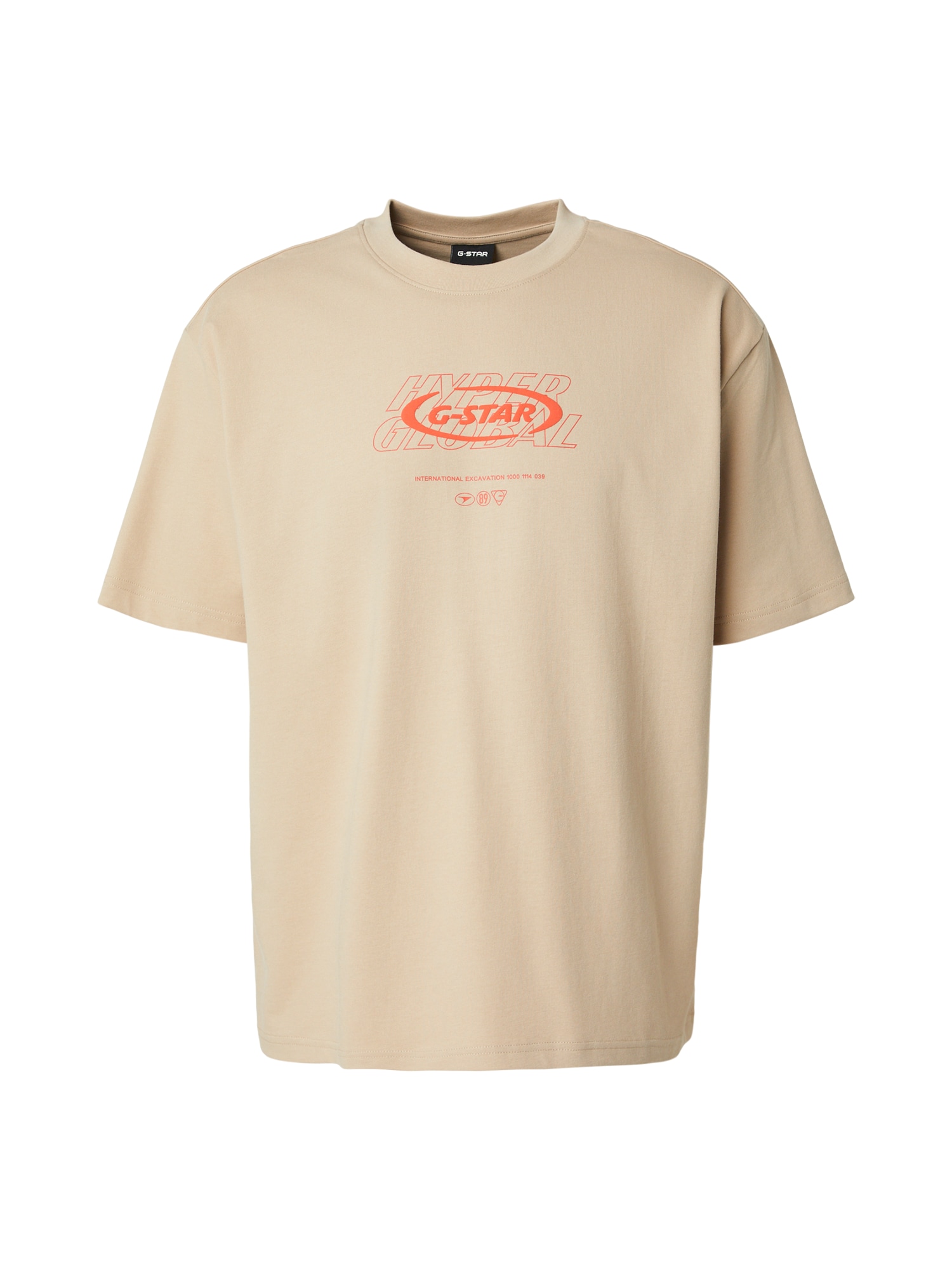 G-STAR Tricou Hyper bej / portocaliu