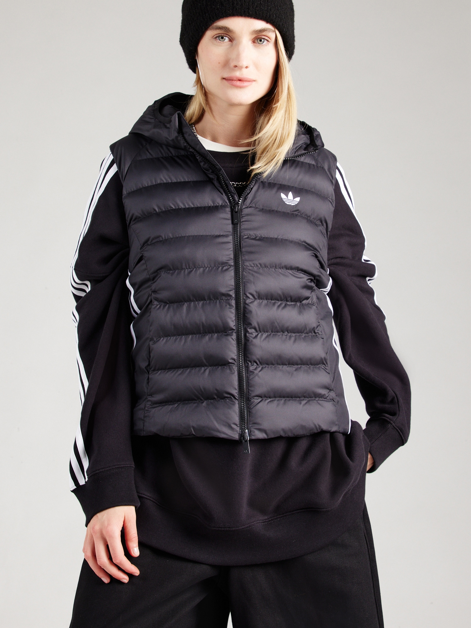 ADIDAS ORIGINALS Mellény  fekete / fehér termék 2. képe