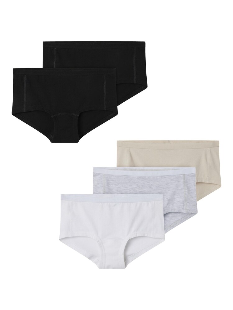 TWO SOON Unterhose Mädchen Größe 98/104 beige / graumeliert / schwarz / weiß