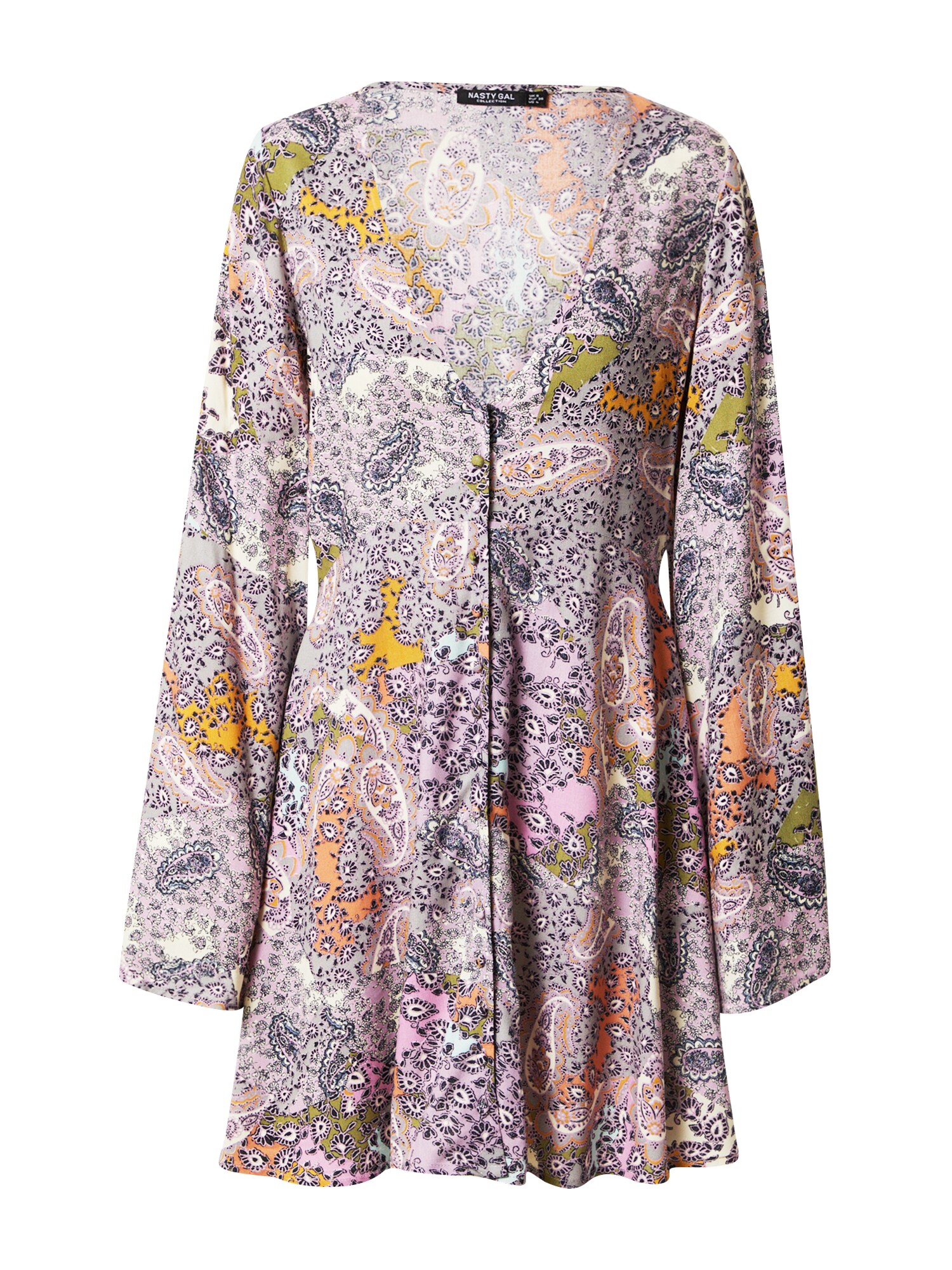 Nasty Gal Ruha  olíva / orgona / fekete / fehér akciós termékkép 1