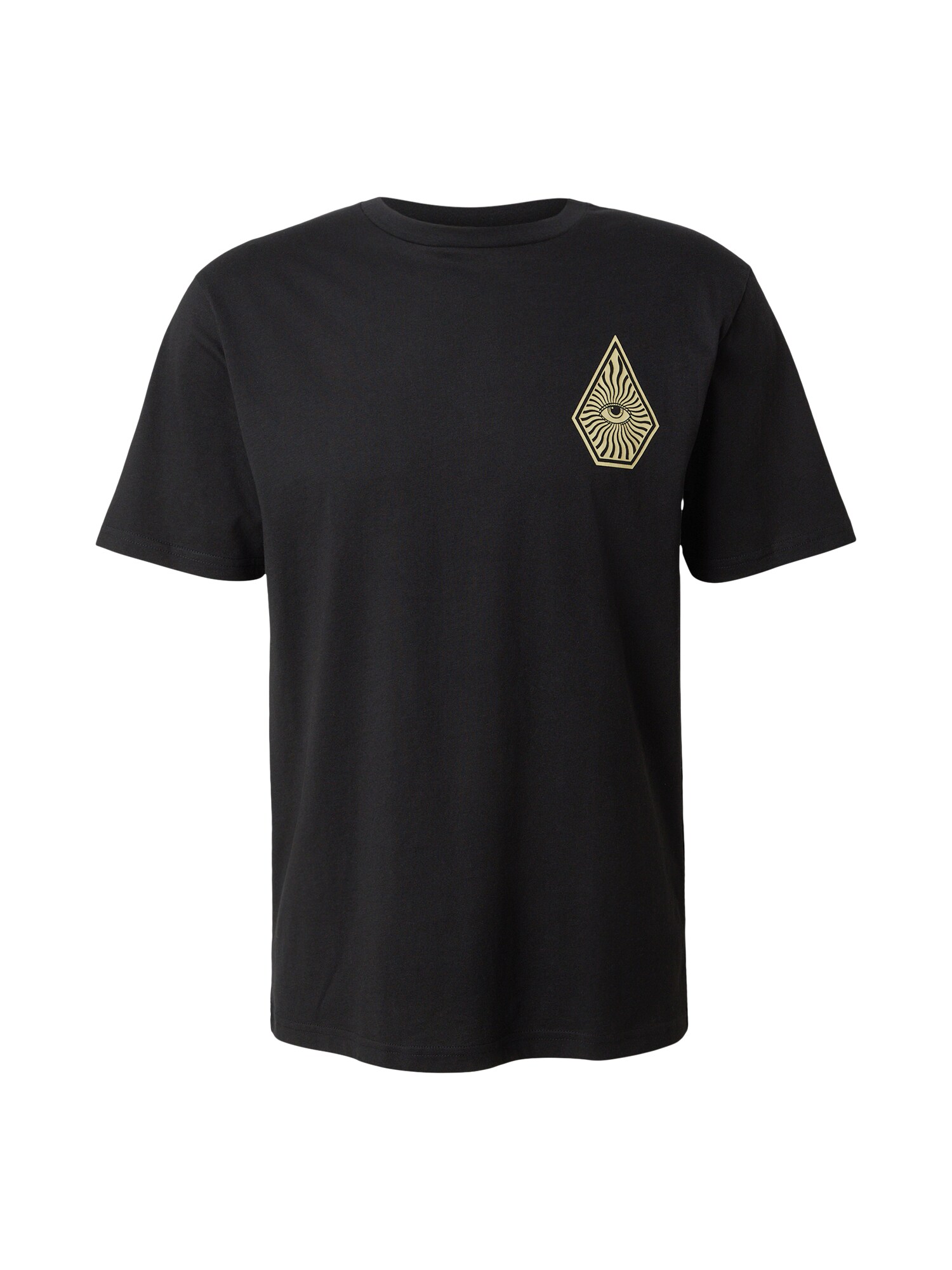 Volcom Tricou 'ALL SEEING'  crem / galben pastel / negru