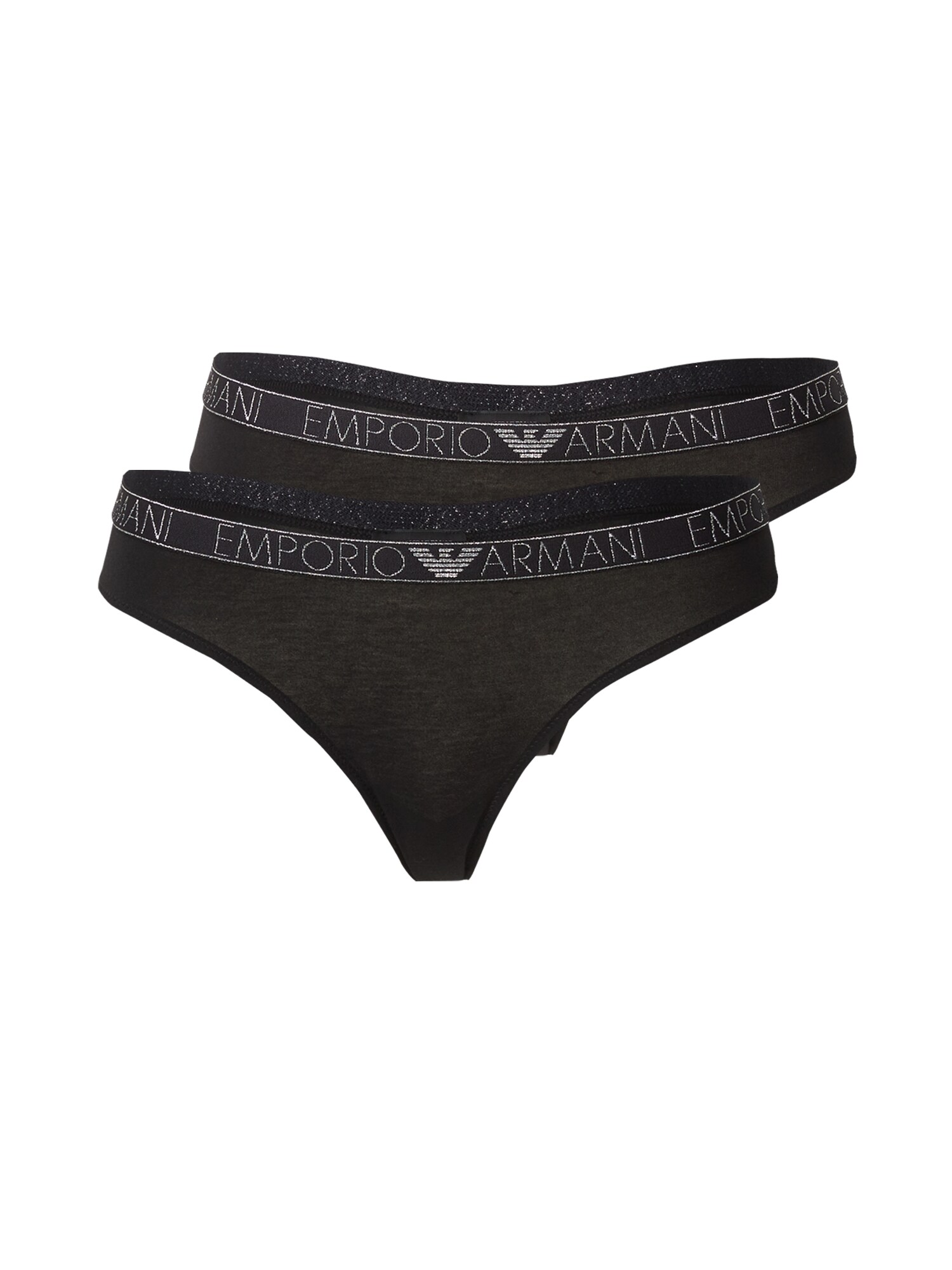 Emporio Armani Tangá  čierna / strieborná