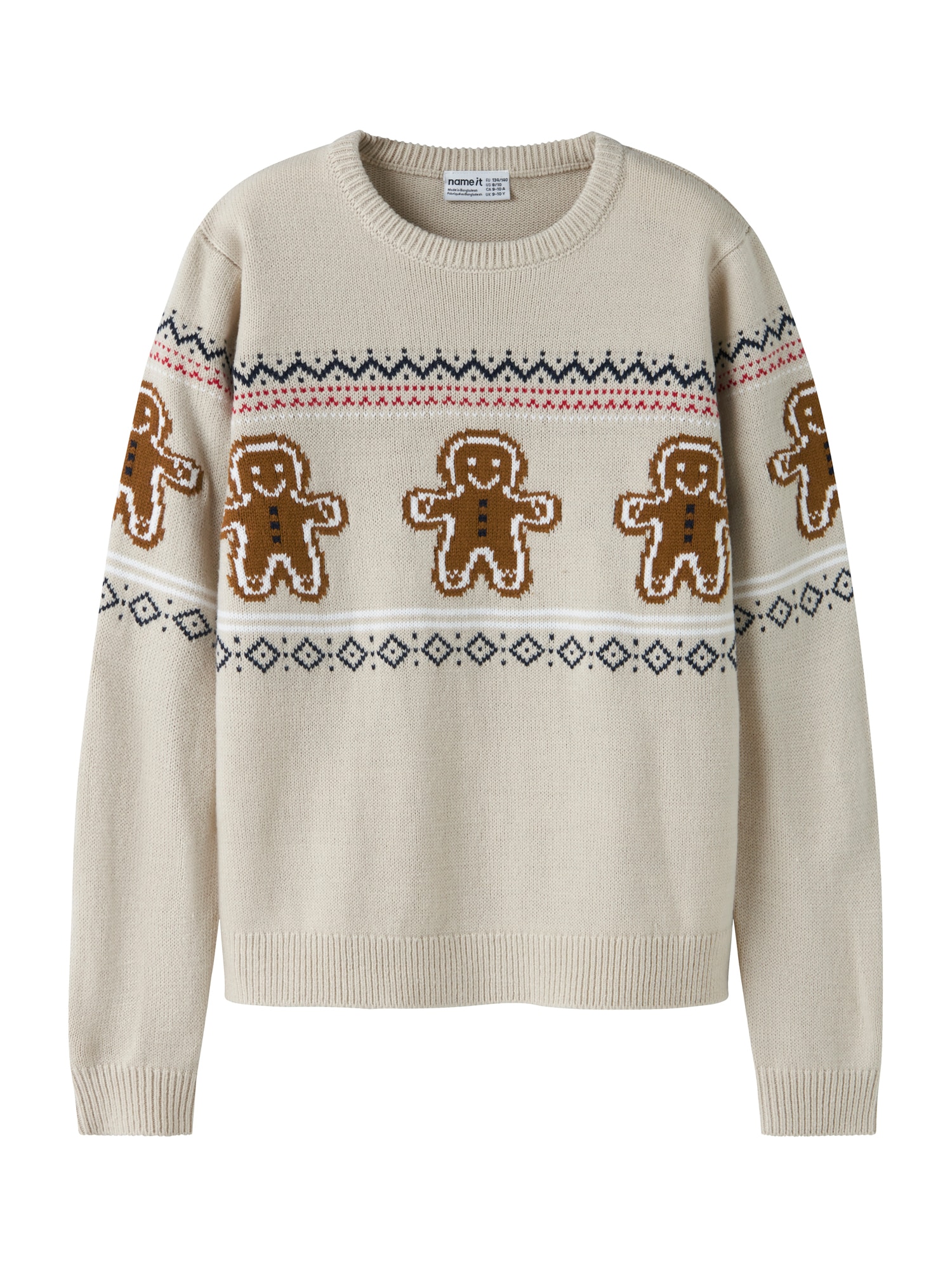 NAME IT Pulover NKNRISMAS bleumarin / maro coniac / gri / roşu închis