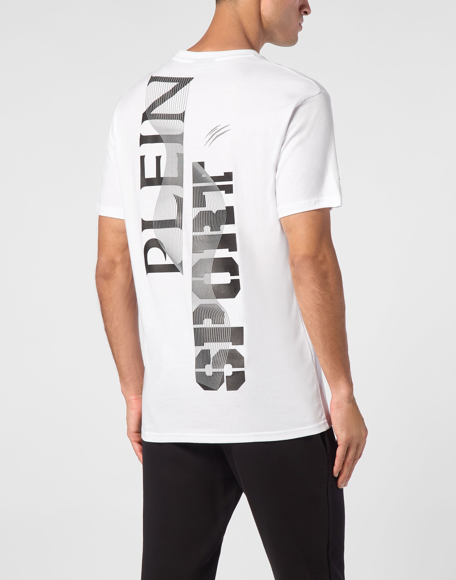 Plein Sport Camiseta 'Wave'  gris claro / negro / blanco – imagen 4