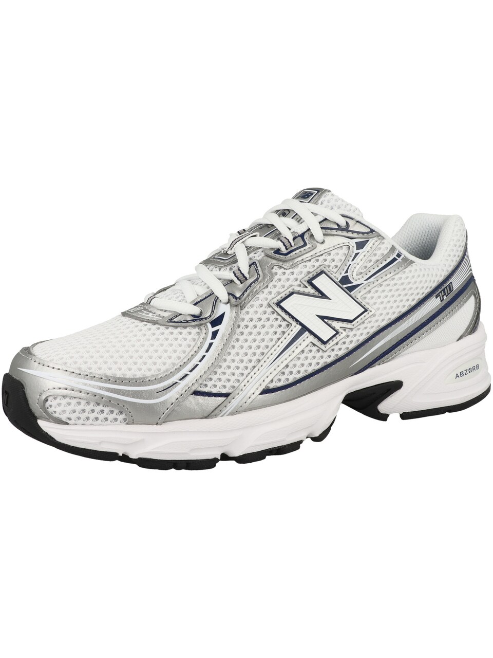 Låg sneaker '740' marinblå / silver