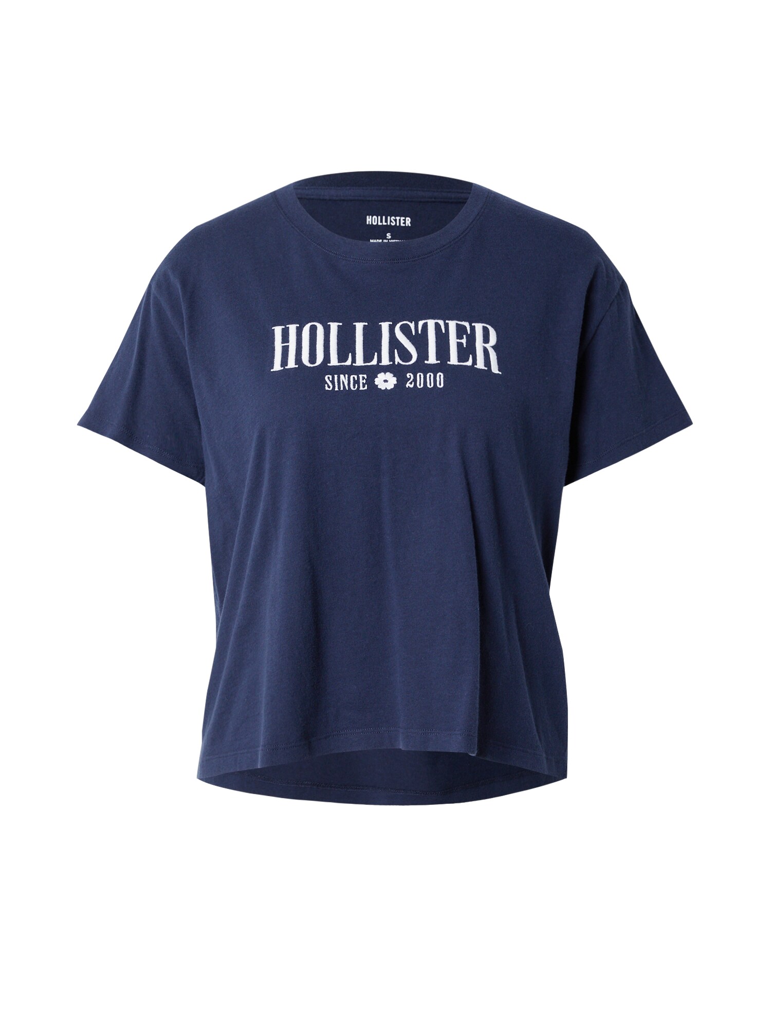HOLLISTER Póló  tengerészkék / fehér akciós termékkép 1