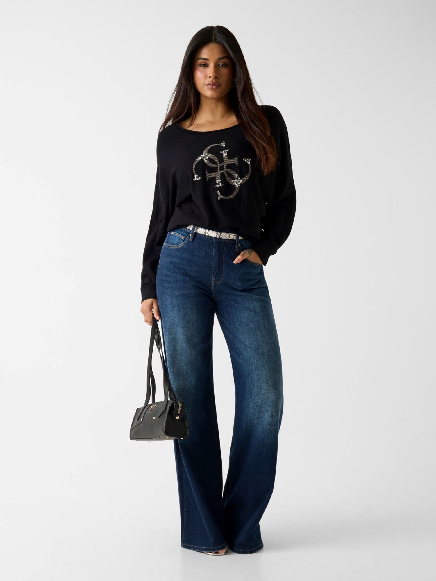 GUESS Jersey 'Maglieria W6YR27Z0975'  negro – imagen 4