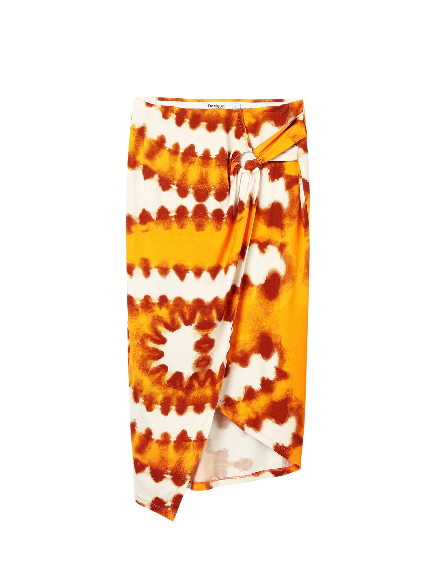 Desigual Sukňa  oranžová / bordová / biela