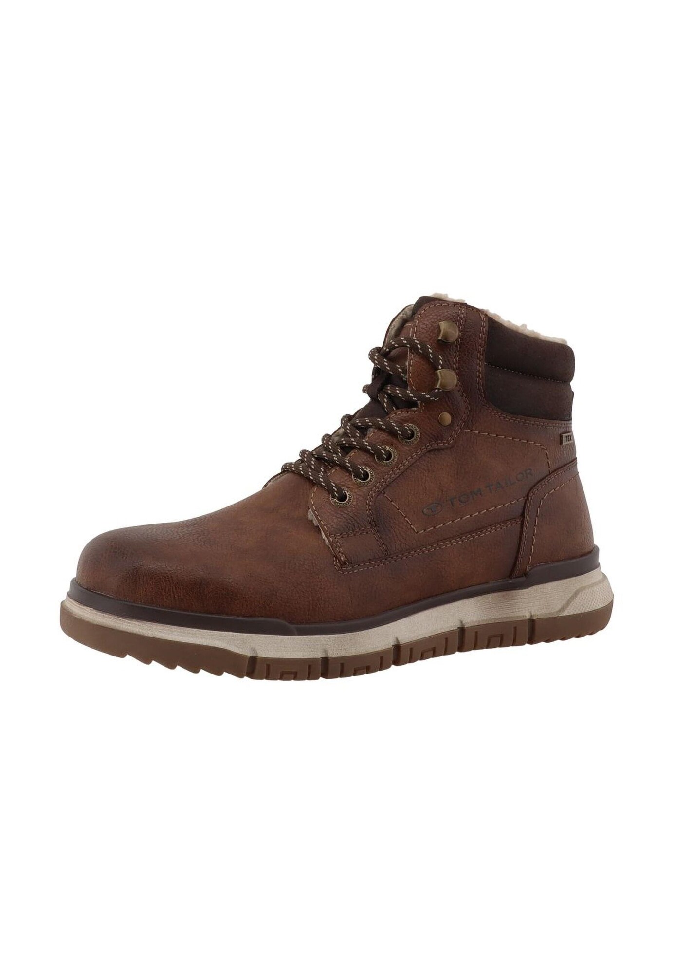TOM TAILOR Botas con cordones marrón rojizo
