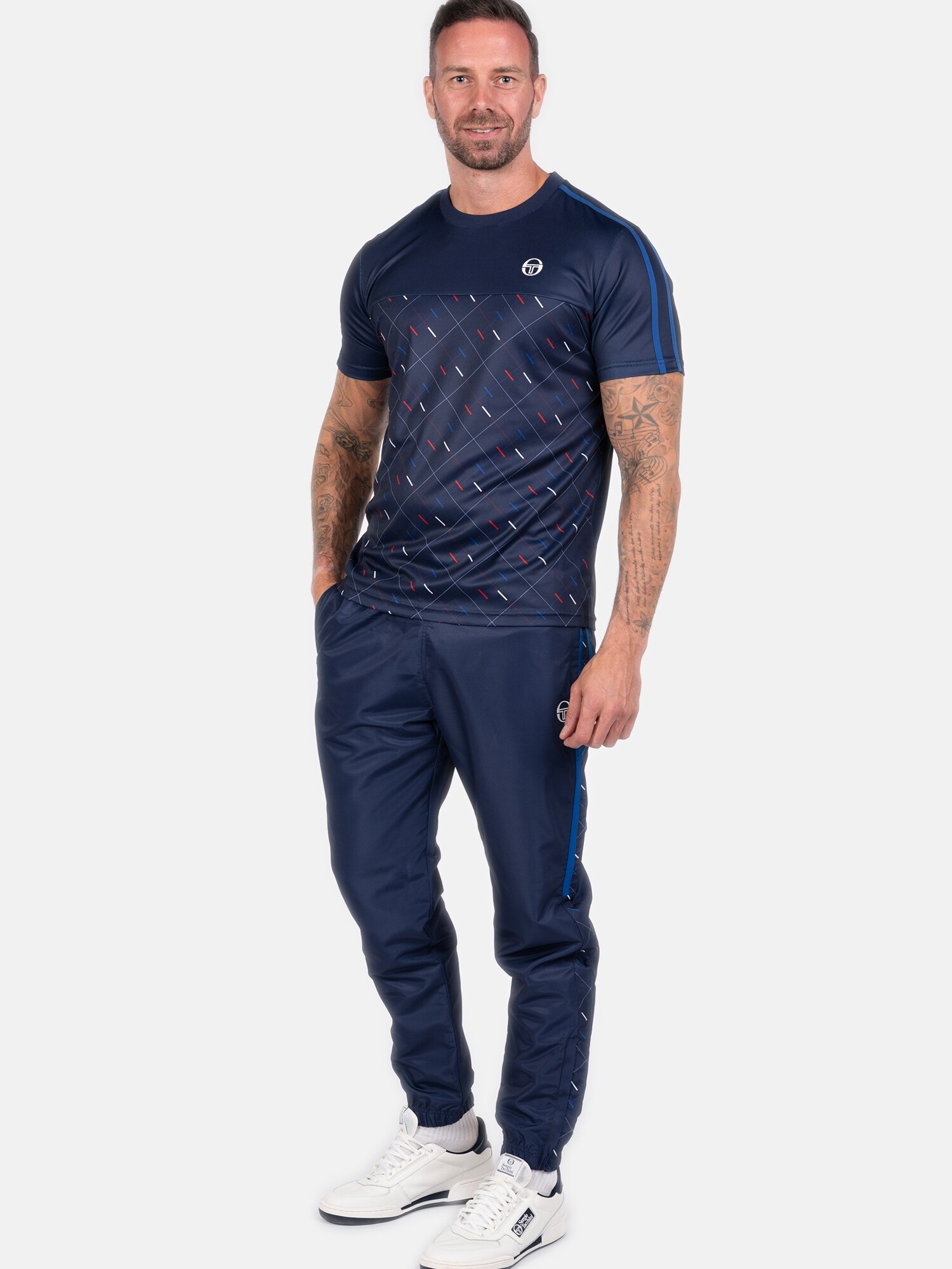 Sergio Tacchini Funkčné tričko 'Scotland' modrá / tmavomodrá / červená / biela (obrázok 4)