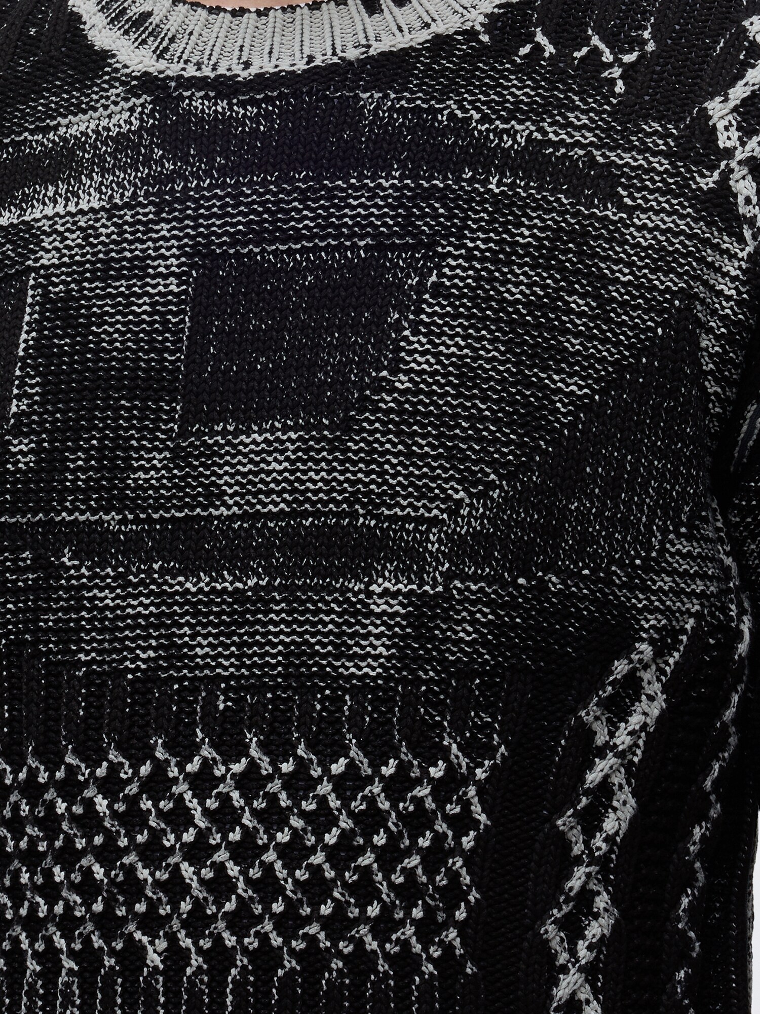 DIESEL Jersey 'K-MIONE' gris / negro – imagen 3
