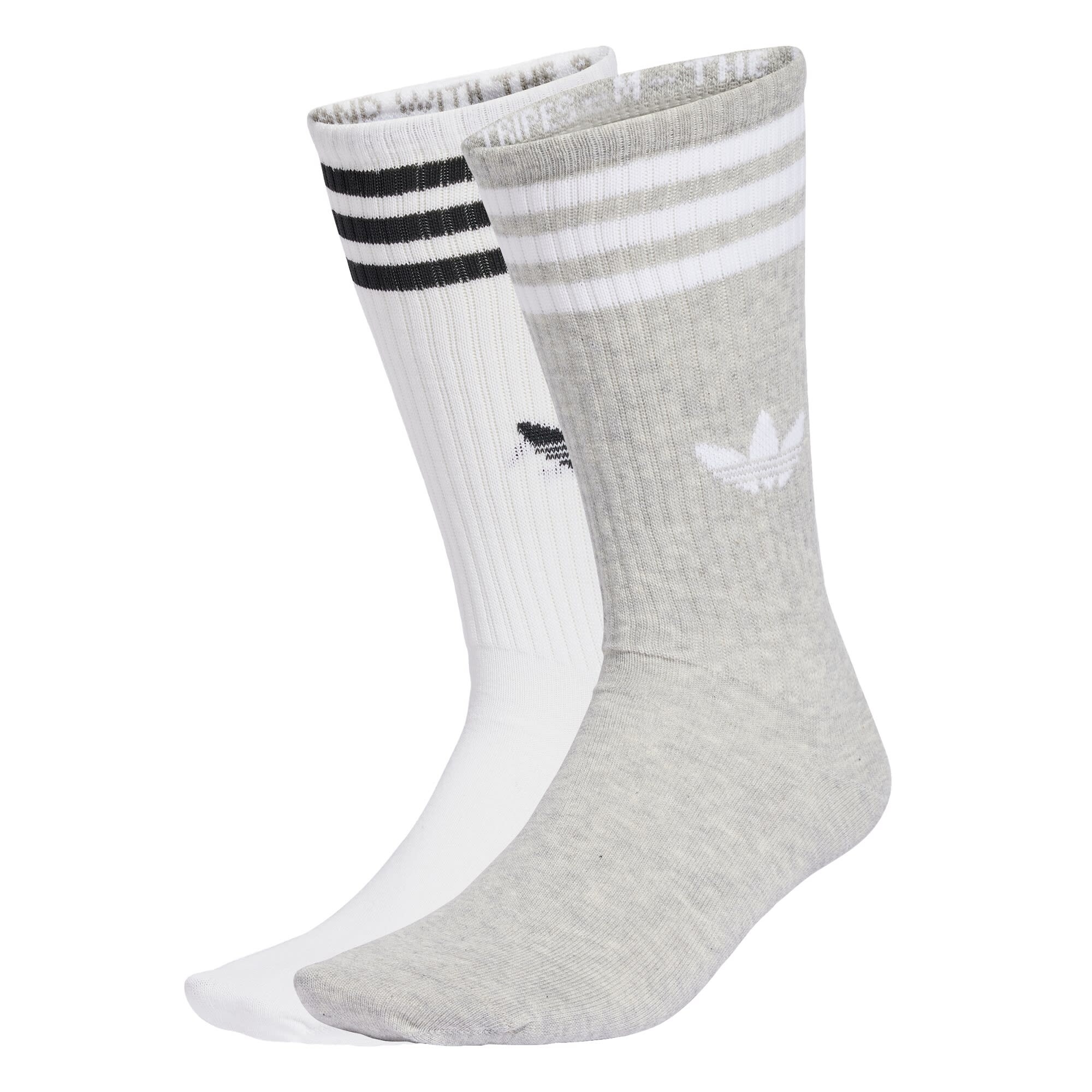ADIDAS ORIGINALS Calcetines '3-Stripes High Crew 3 Pairs'  gris / negro / blanco – imagen 4