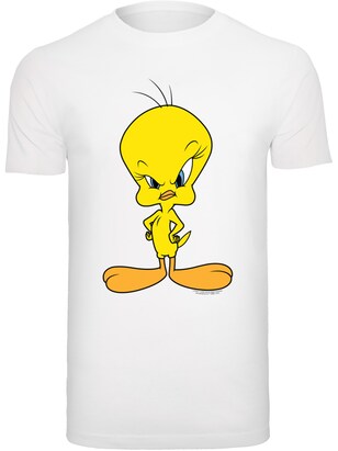 F4NT4STIC Shirt ‘Looney Tunes’ Geel / Oranje / Zwart / Wit