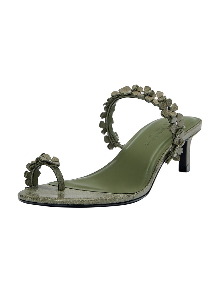 Pull&Bear Zehentrenner Damen Größe 38 oliv