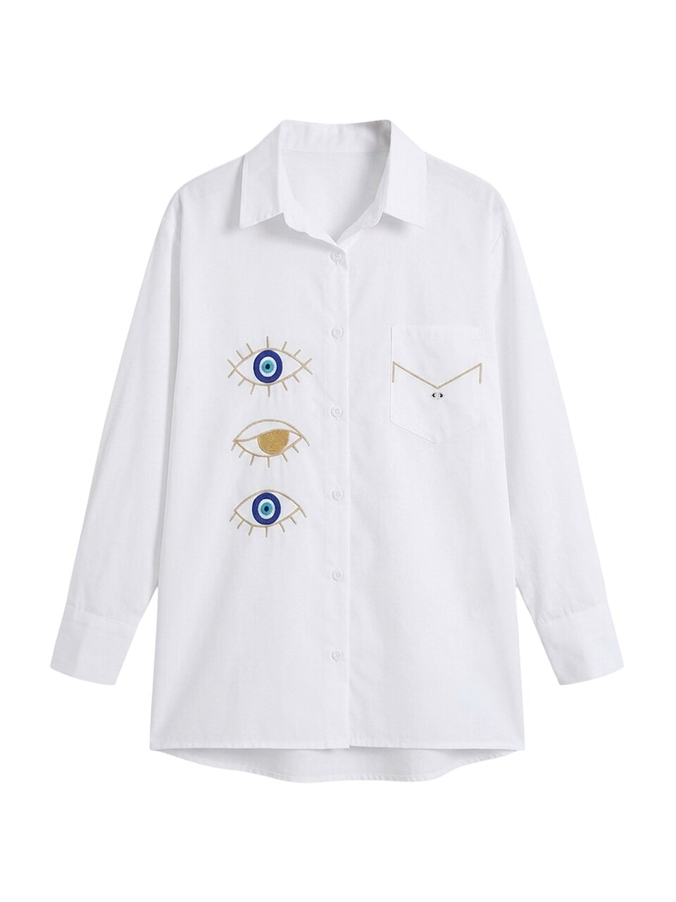 Blus blandade färger