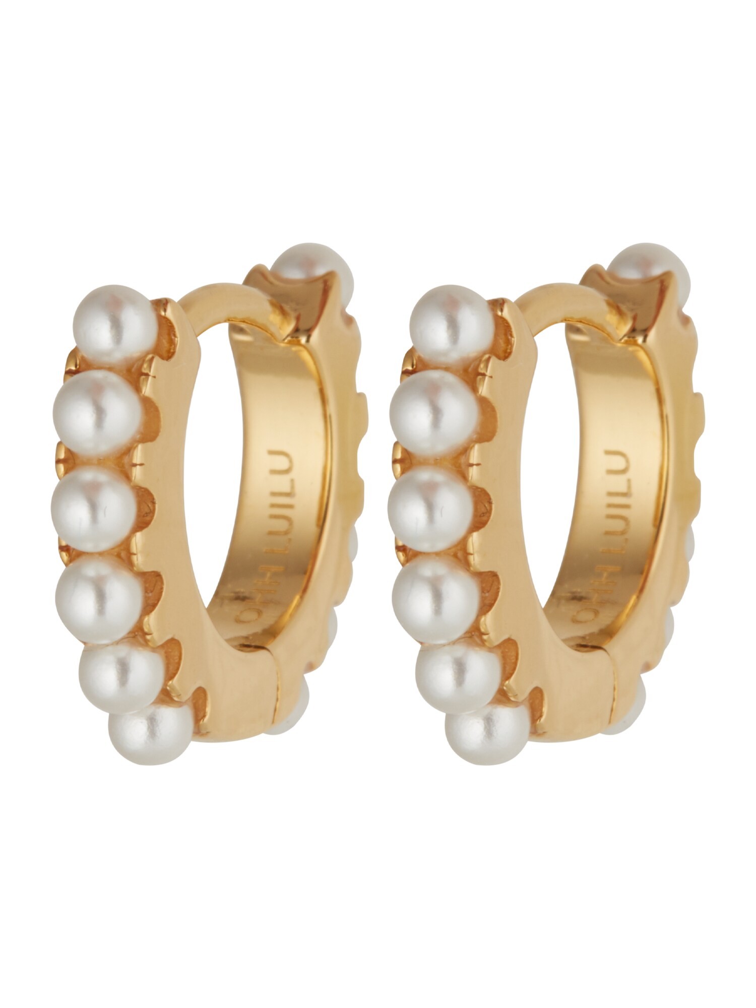 OHH LUILU Auskarai 'Pearl Earrings'  perlų balta / auksas