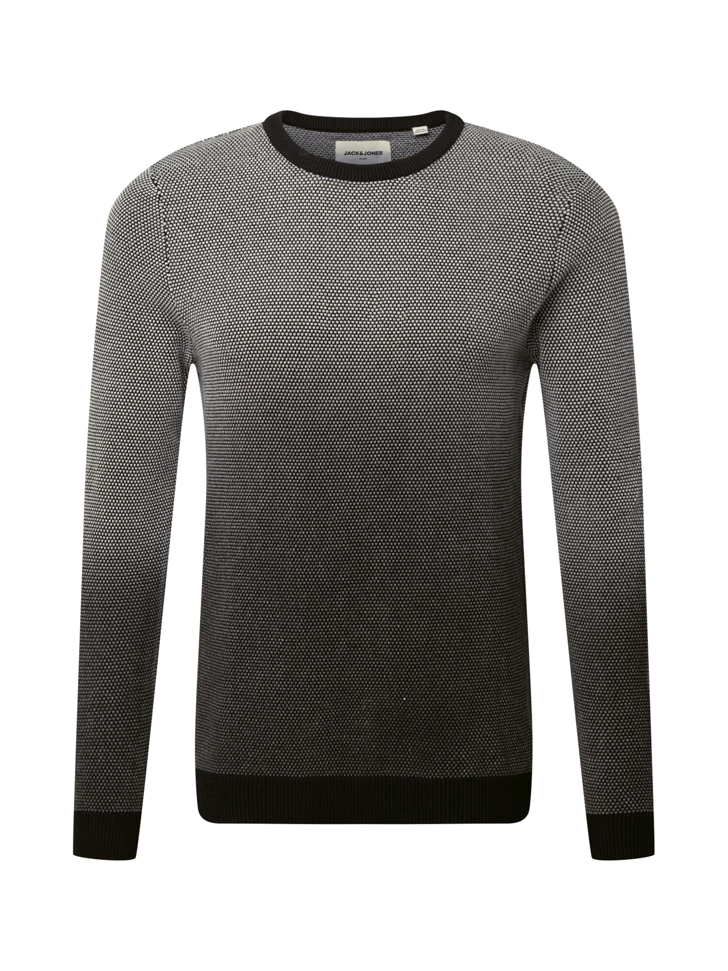 JACK & JONES Megztinis 'JCOFARO'  juoda / antracito / šviesiai pilka